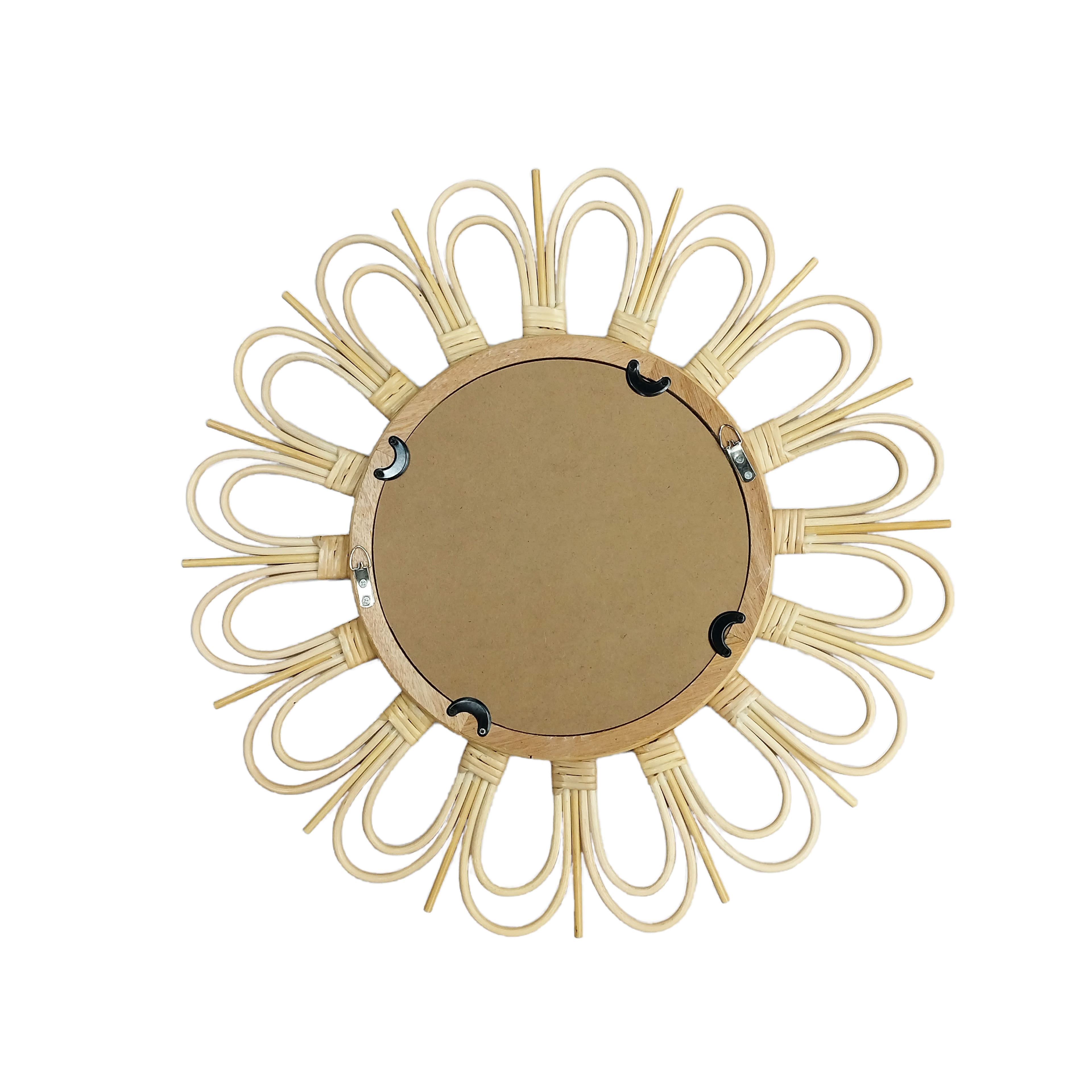 22" Rattan Flower-Framed Wall Mirror by Ashland®