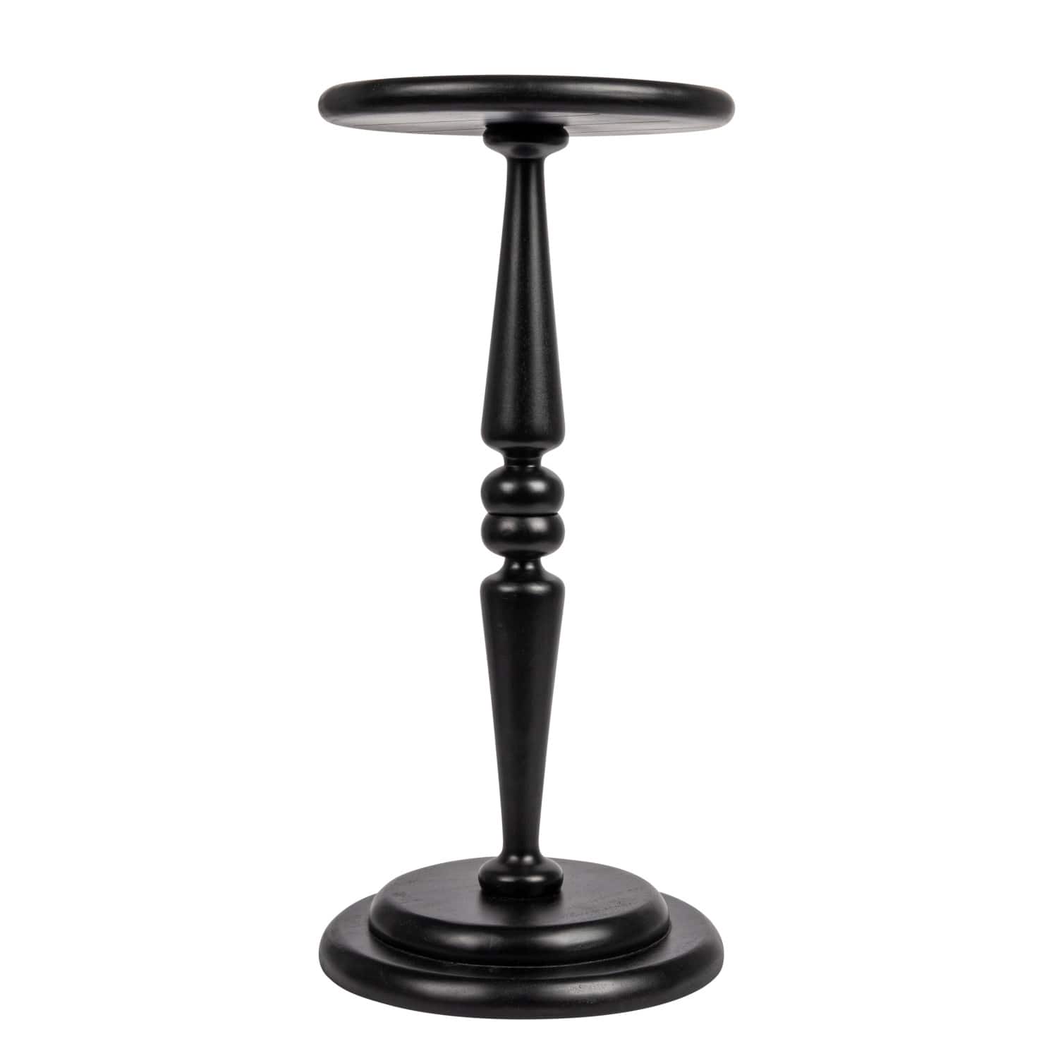Hello Honey® 25" Black Bishop Pedestal Cocktail Side Table