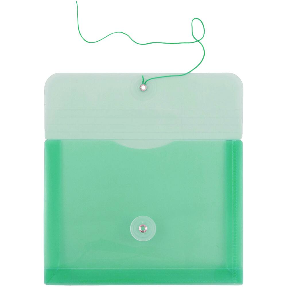 JAM Paper 5.5" x 7.5" Button & String Tie Closure Plastic Envelopes