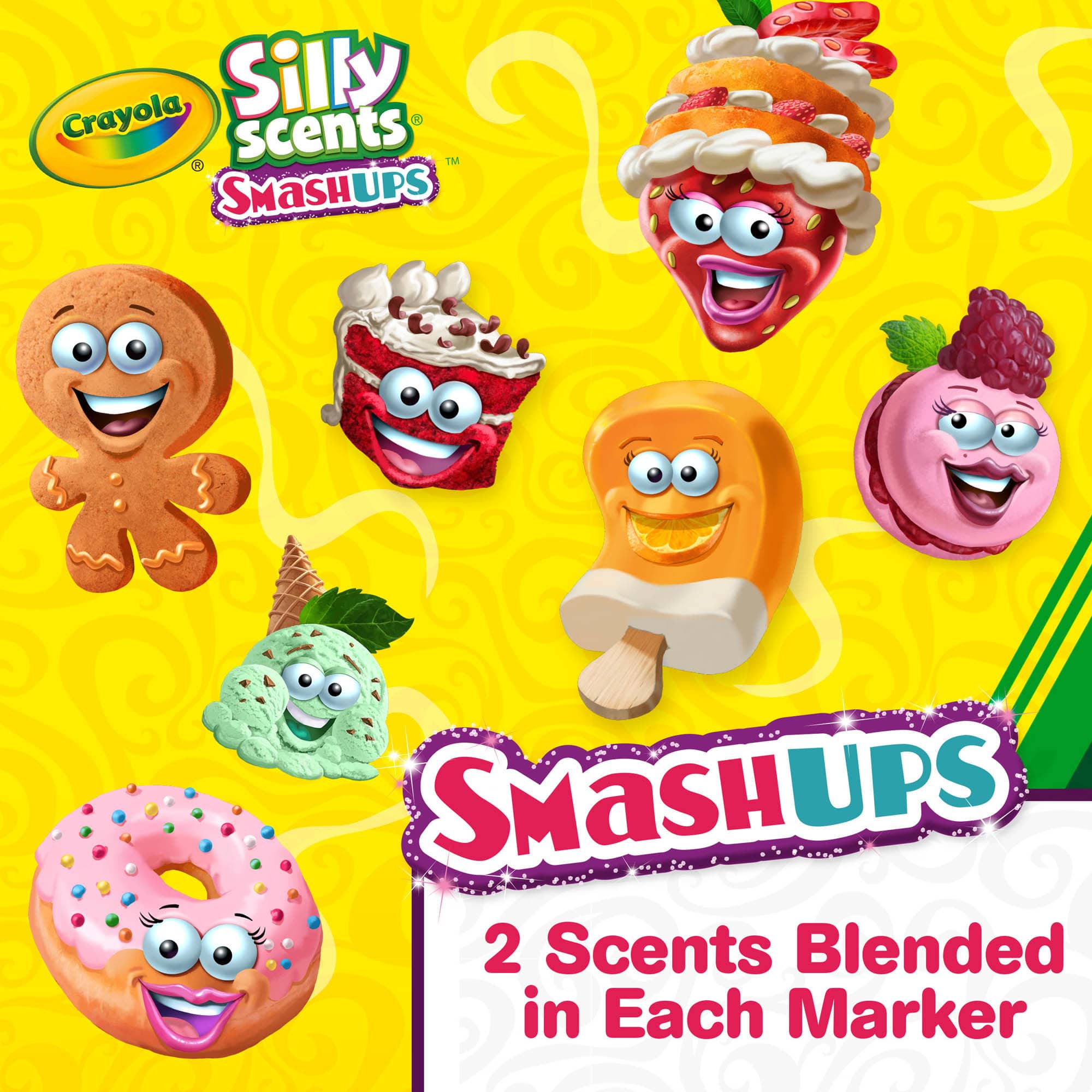 Crayola® Silly Scents™ Smash-Ups Washable Fine Line Markers, 10ct.