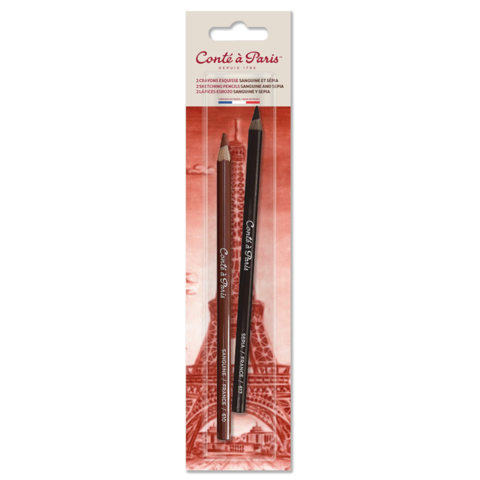 Conté à Paris™ Sanguine & Sepia Sketching Pencils, 2ct.