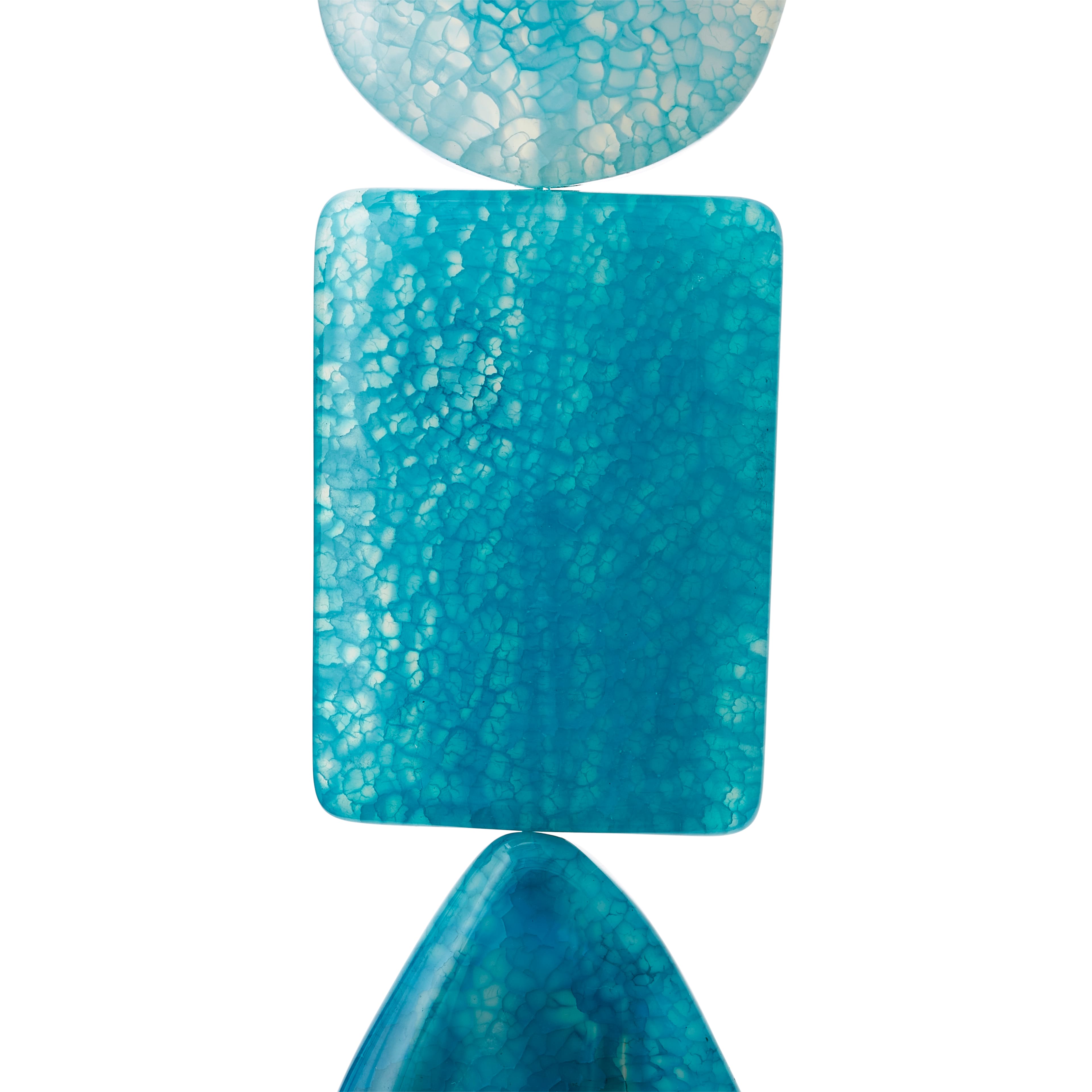 12 Pack: Aqua Dyed Fire Agate Beads, 45mm by Bead Landing™