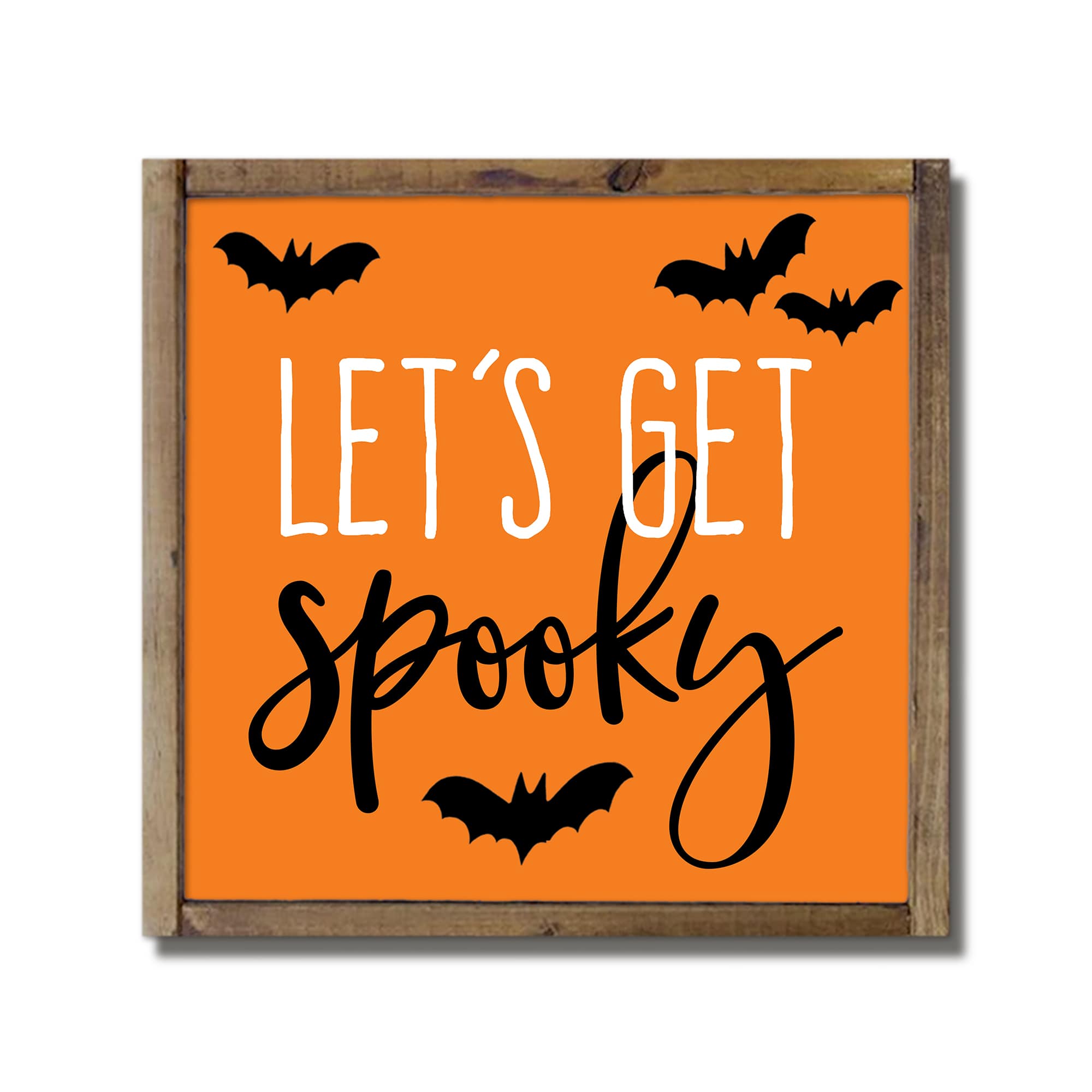 Let's Get Spooky Framed Wood Plaque