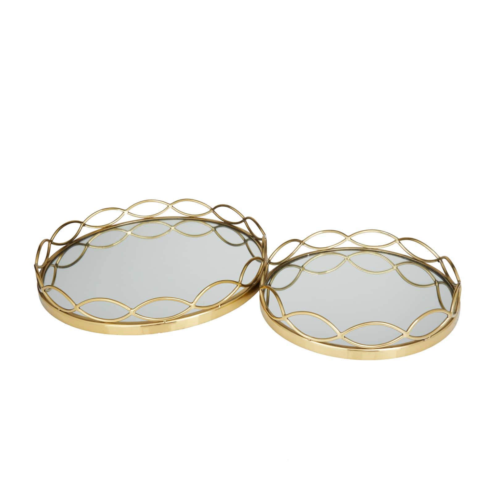 Contemporary Metal Tray Set