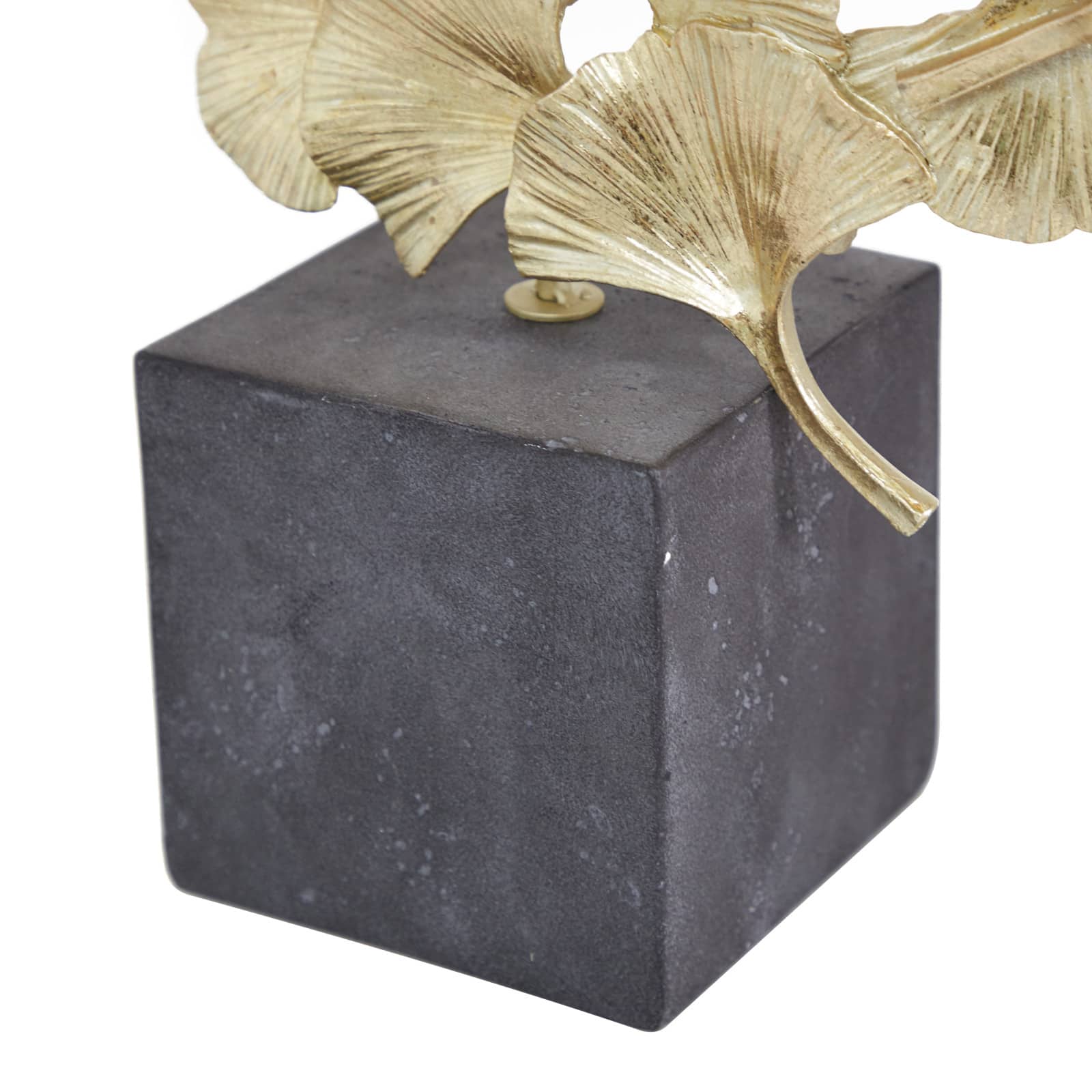 CosmoLiving by Cosmopolitan 18" Gold Contemporary Gingko Leaf Sculpture