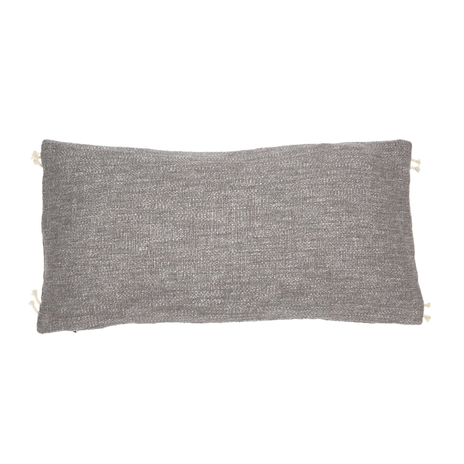 Appliqued Rope & Metallic Embroidery Cotton Lumbar Pillow