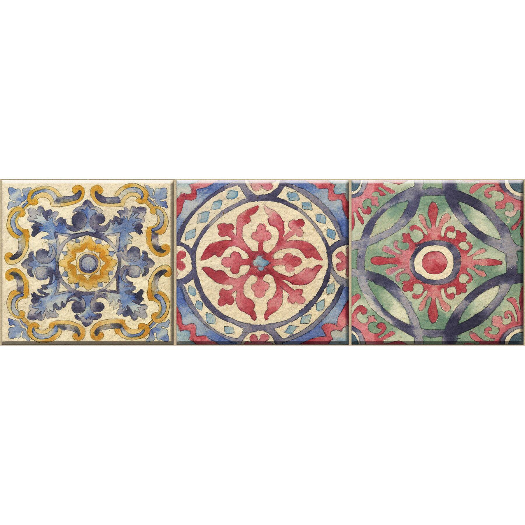 WallPops Iznik Tile Stair Stripe Decal