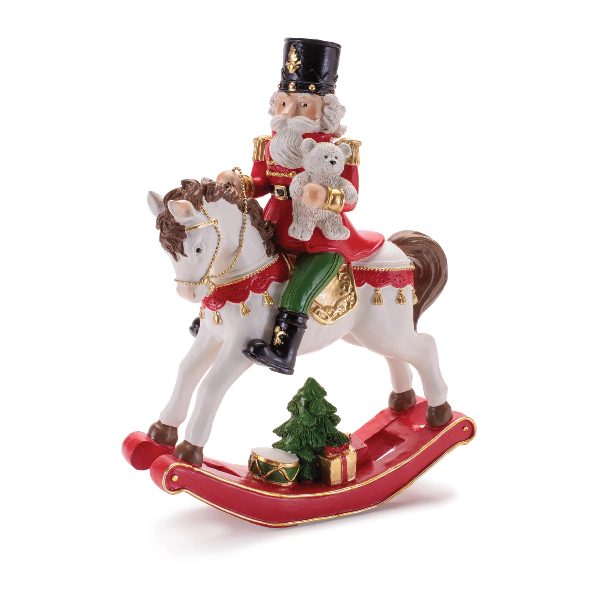 Melrose 9.25" Nutcracker on Rocking Horse Figurine