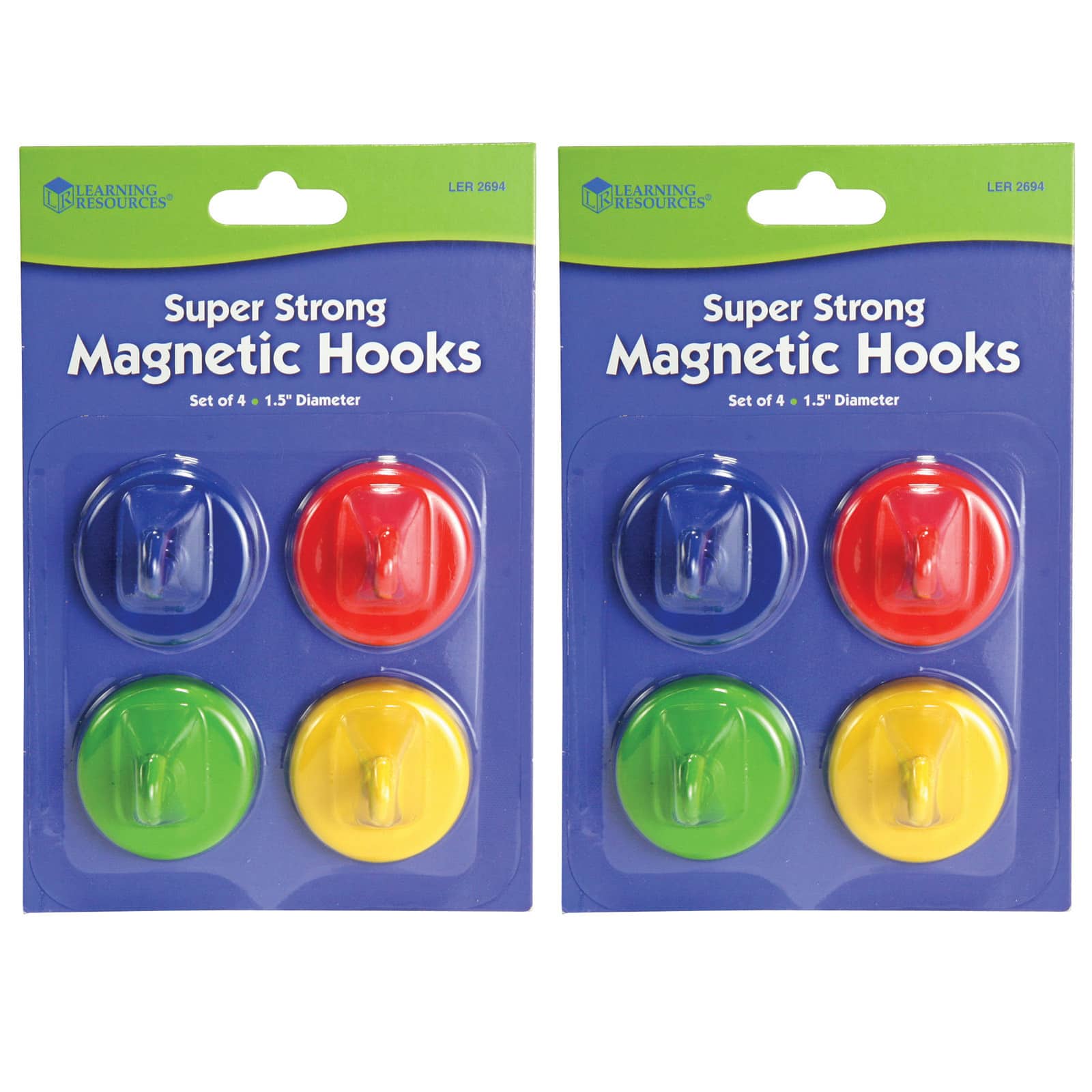 Learning Resources® Super Strong Magnetic Hook Packs, 2ct.