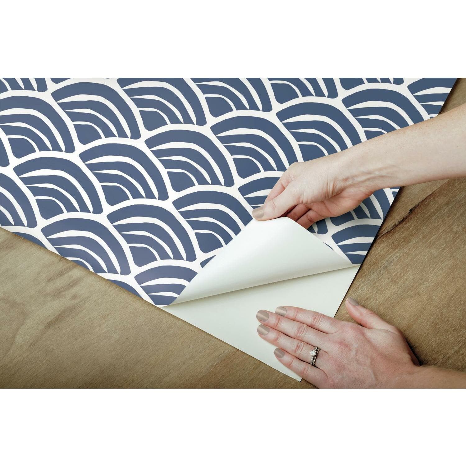 RoomMates Coastal Scallop Peel & Stick Wallpaper