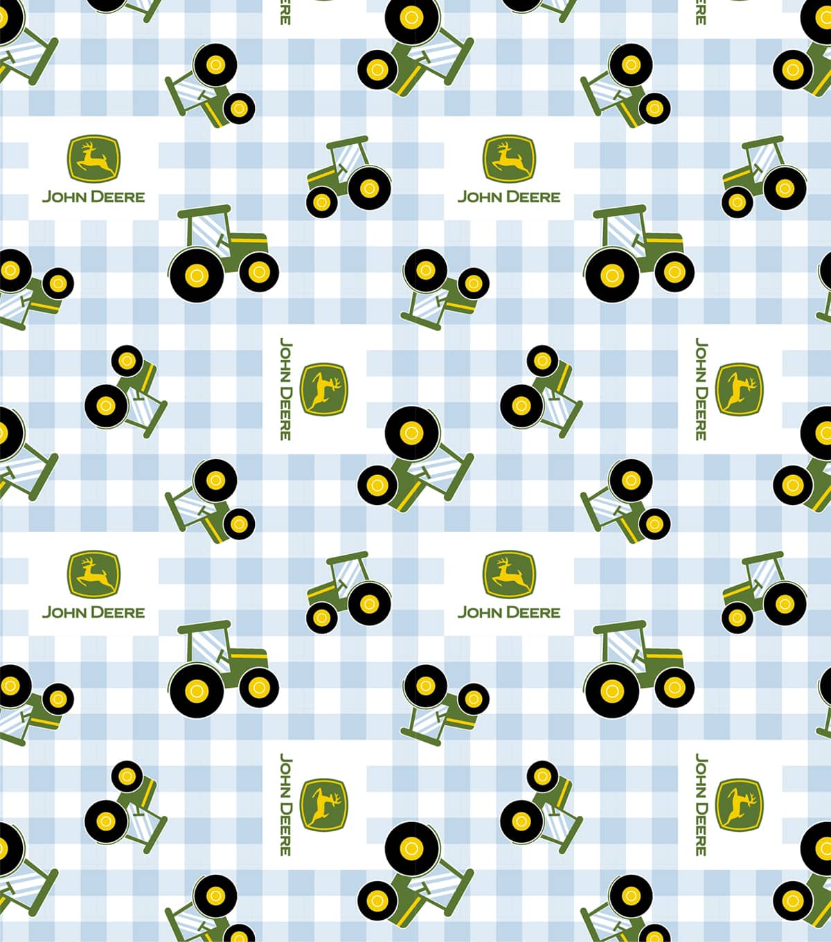 John Deere® Nursery Plaid Cotton Fabric