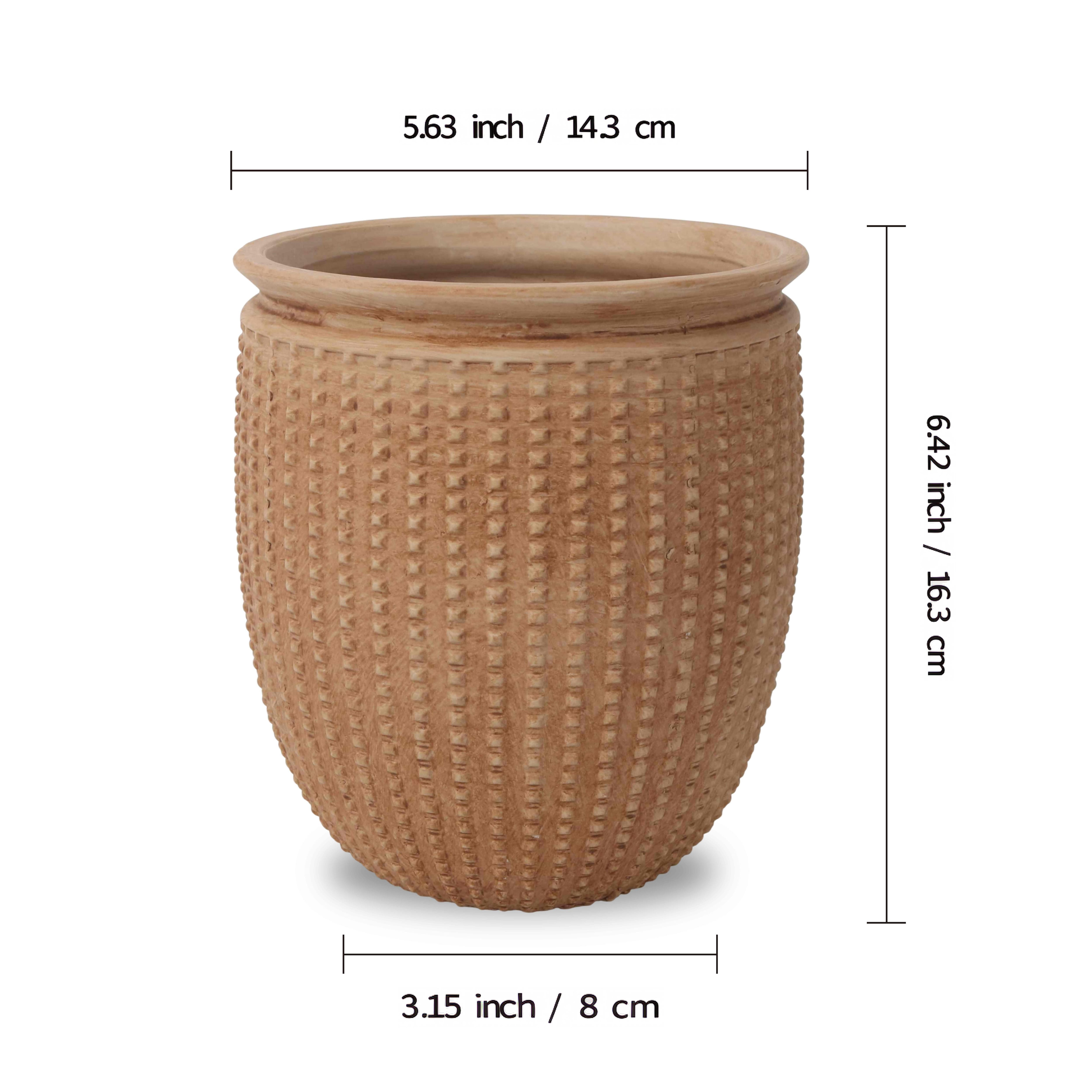 6" Brown Dots Ceramic Container by Ashland®