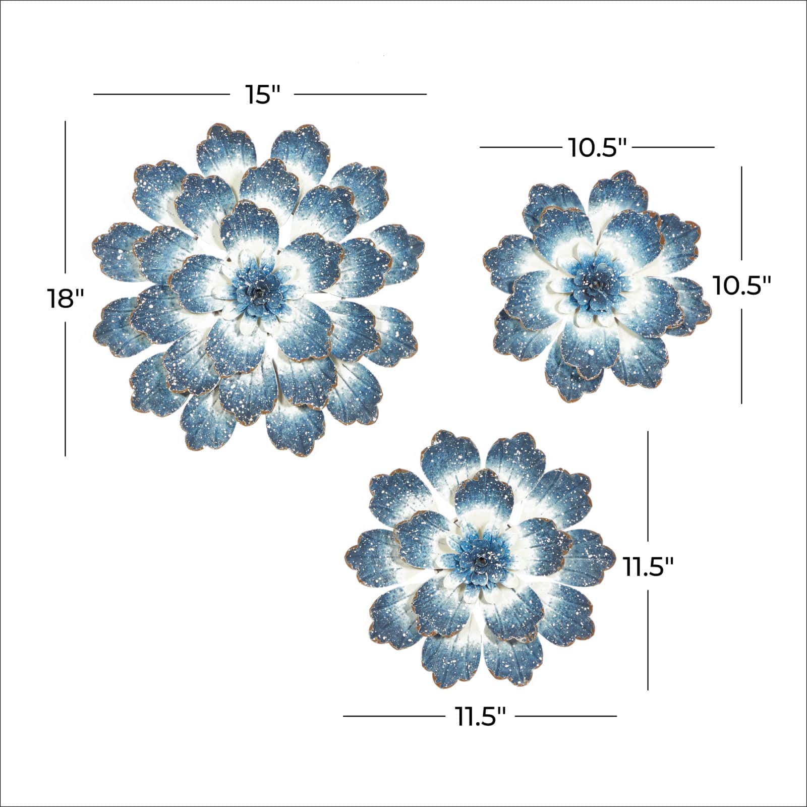 Blue Metal Coastal Wall Décor Set