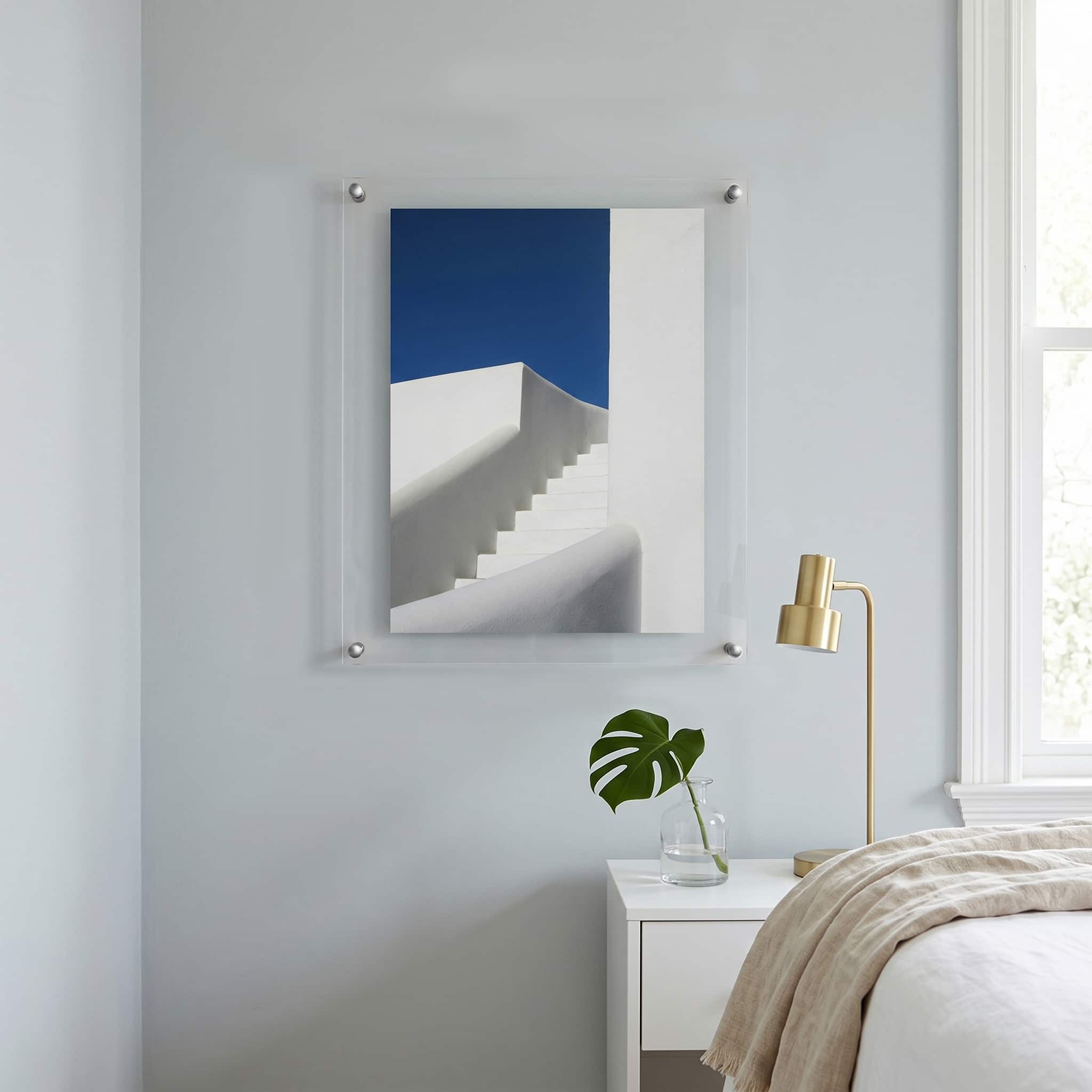 Cool Modern Frames Clear Acrylic Float Frame with Silver Hardware