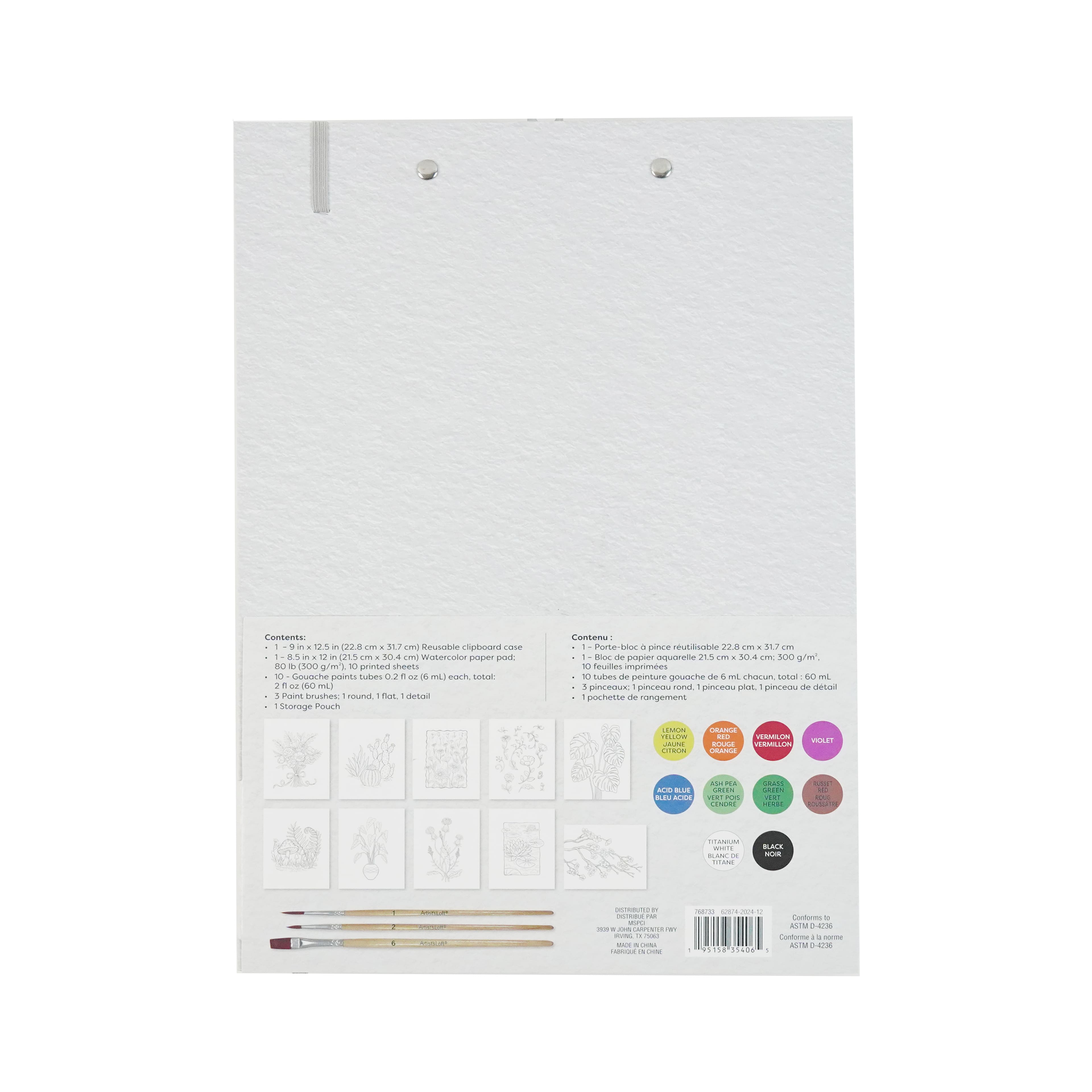 Plants Gouache Painting Book Kit by Artist's Loft®