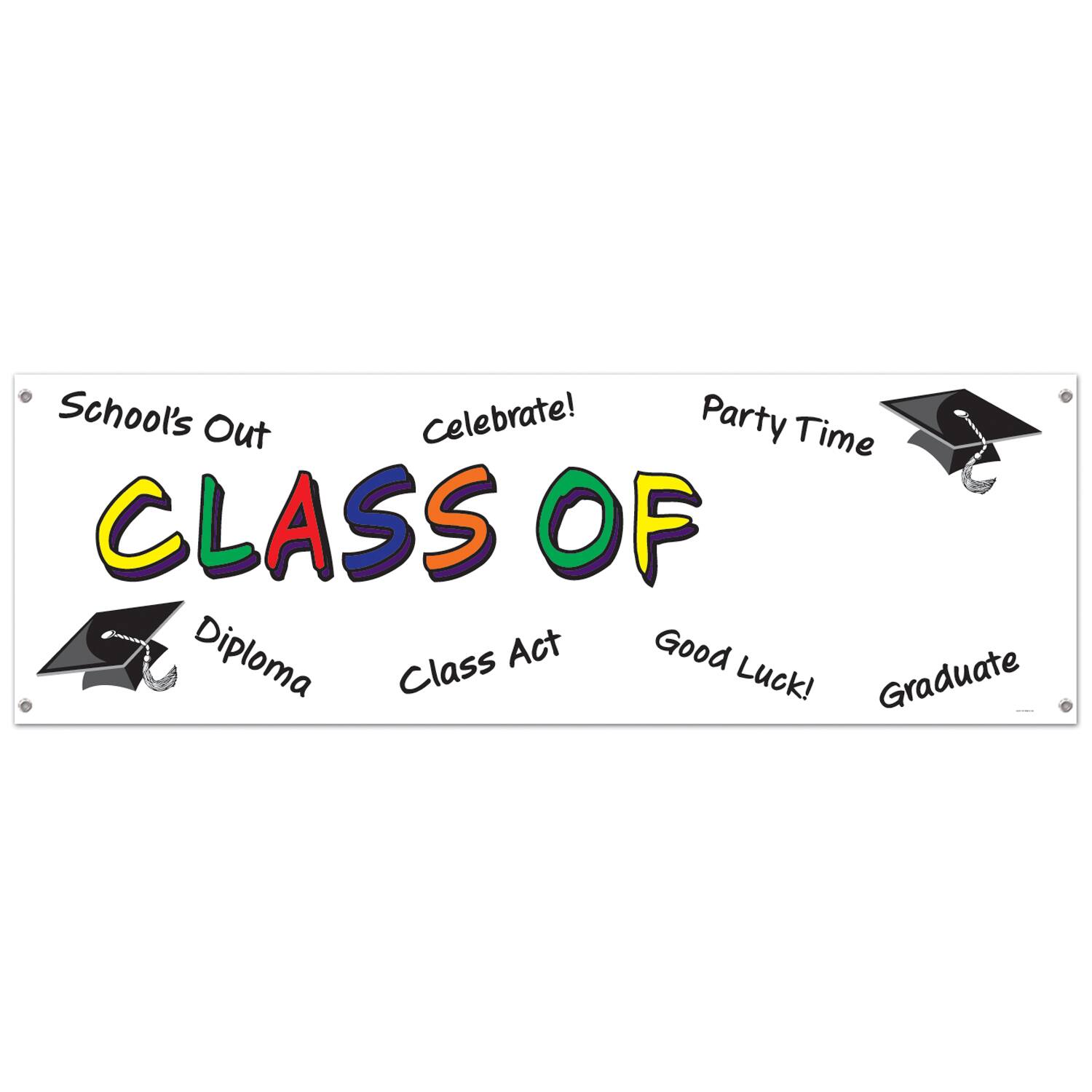 Beistle 5ft. x 21" Class of Year Sign Banners, 2ct.