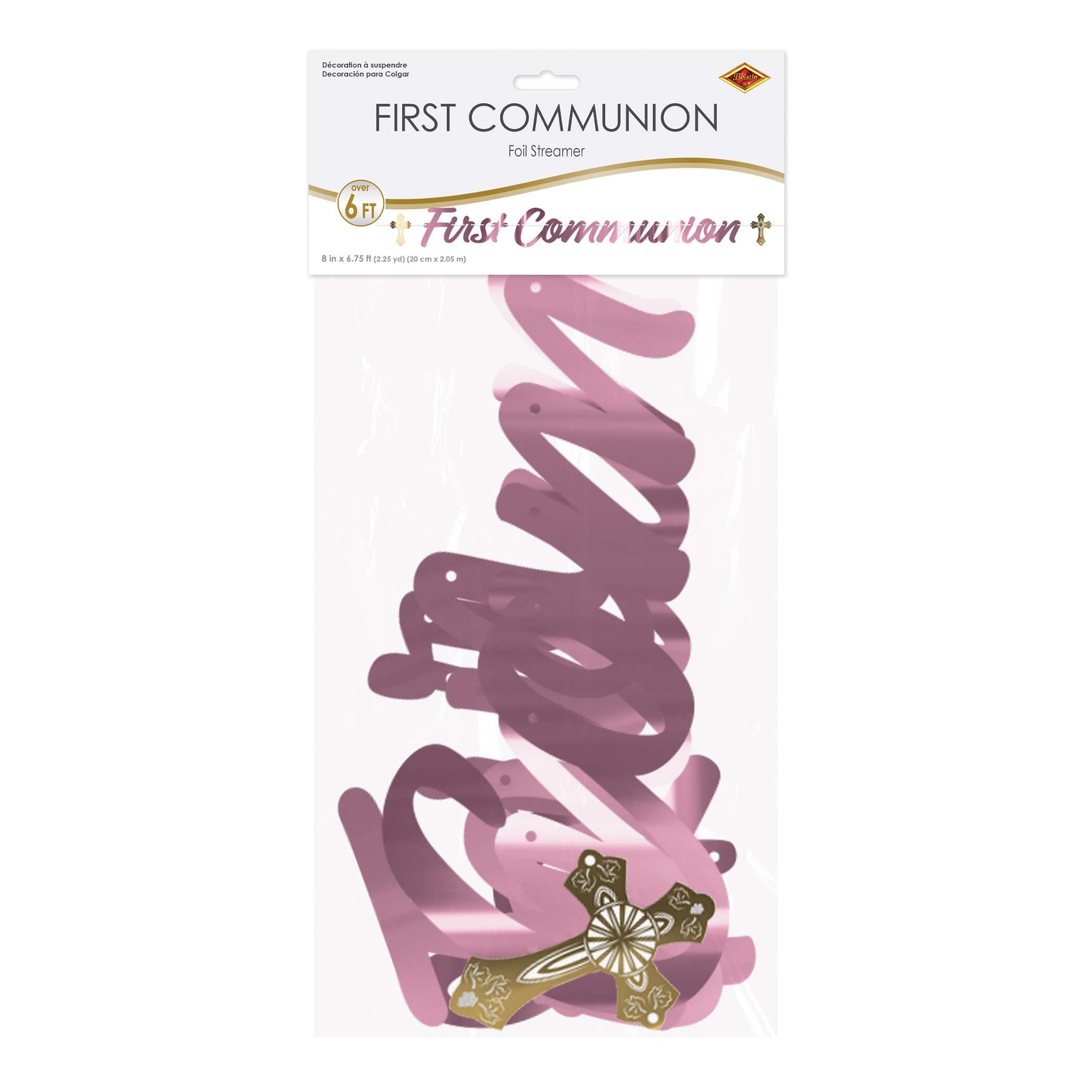 Beistle 6.75ft. Foil First Communion Streamer