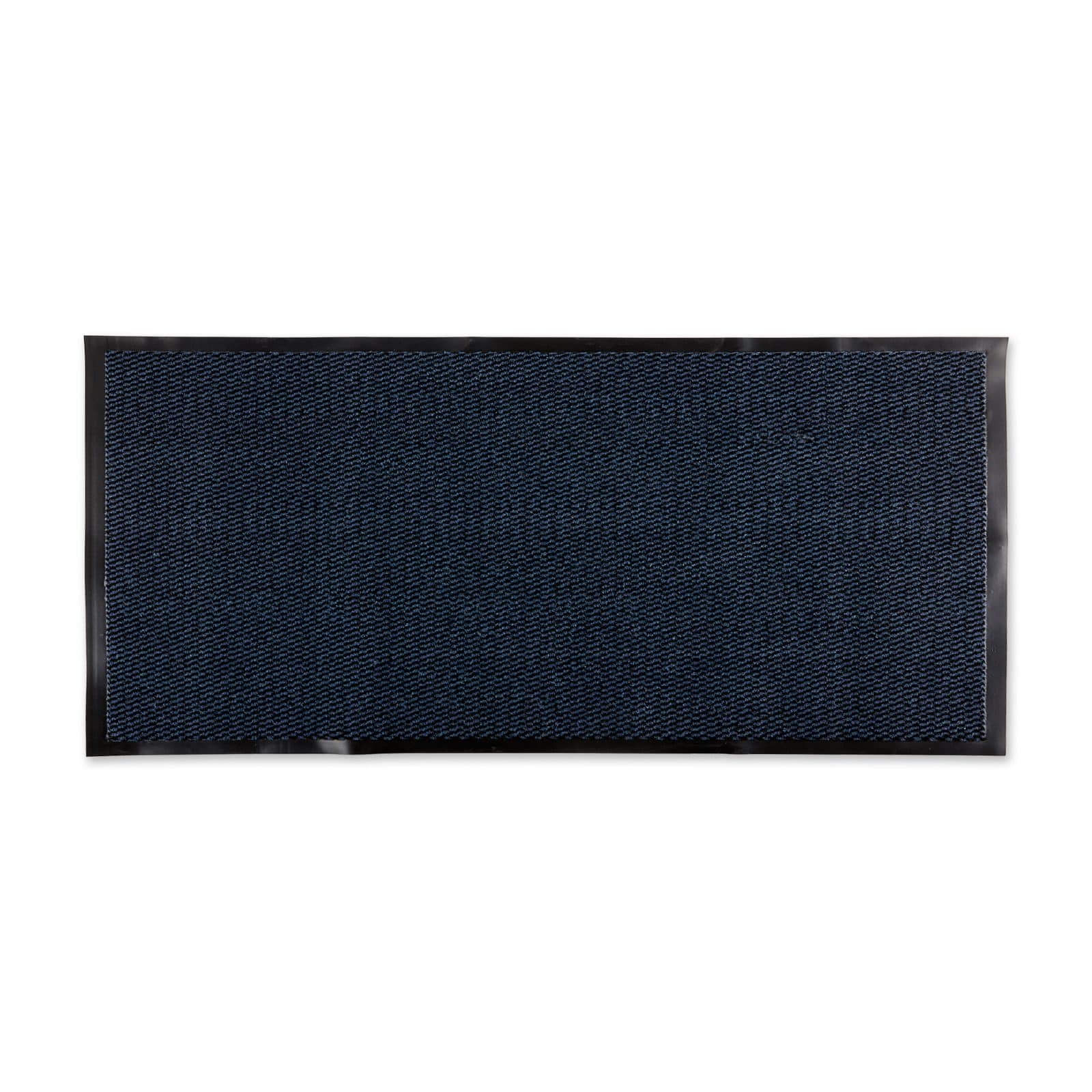 DII® Blue & Black Walk Off Utility Runner Doormat, 22" x 60"