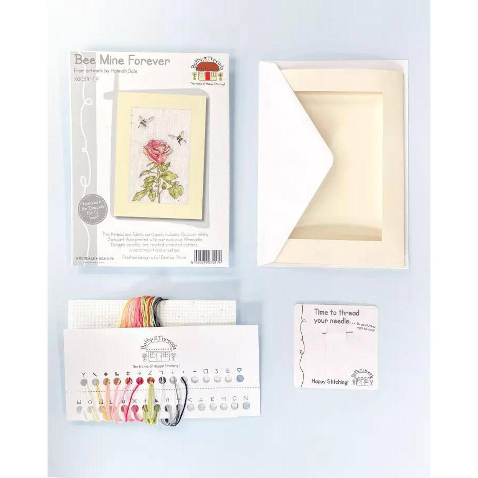 Bothy Threads Bee Mine Forever Thread Pack Counted Cross Stitch Kit