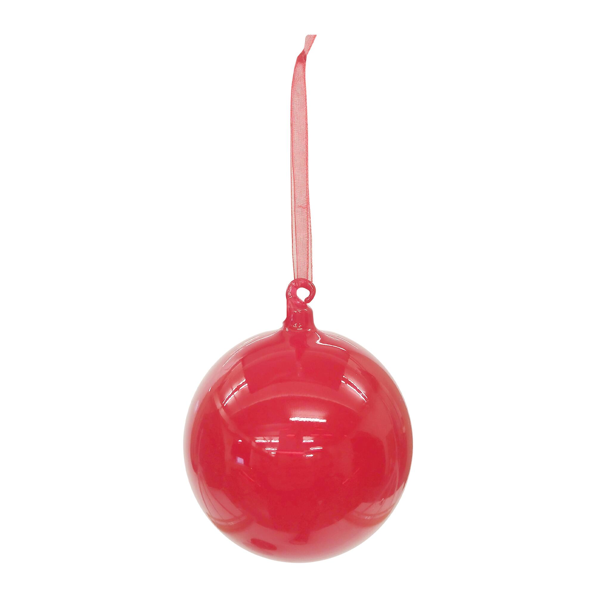Melrose 5.75" Red Glass Ball Ornaments, 6ct.