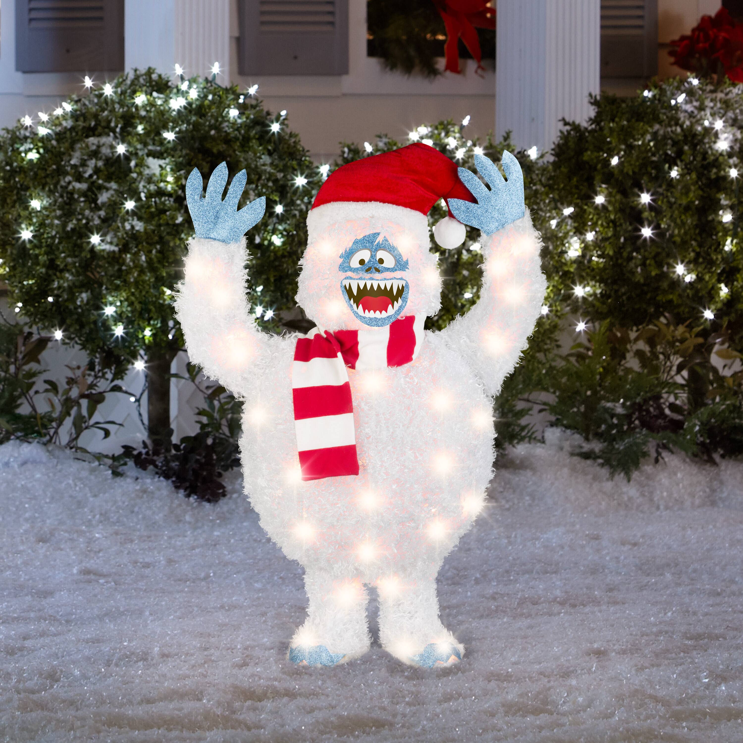 28" Rudolph Bumble 3D Holiday Lighted Tinsel Sculpture