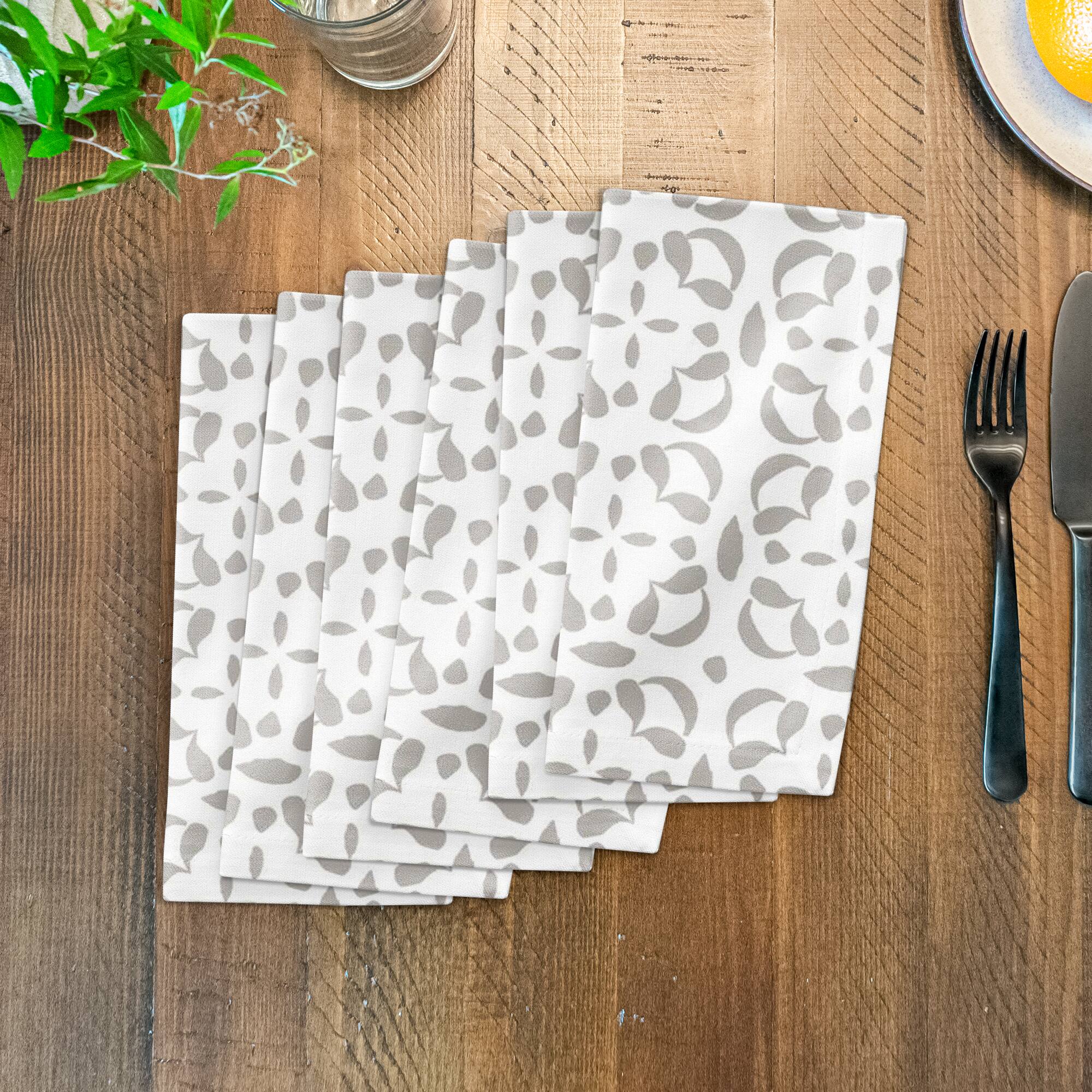 Intricate Circle Stack Cotton Twill Napkin
