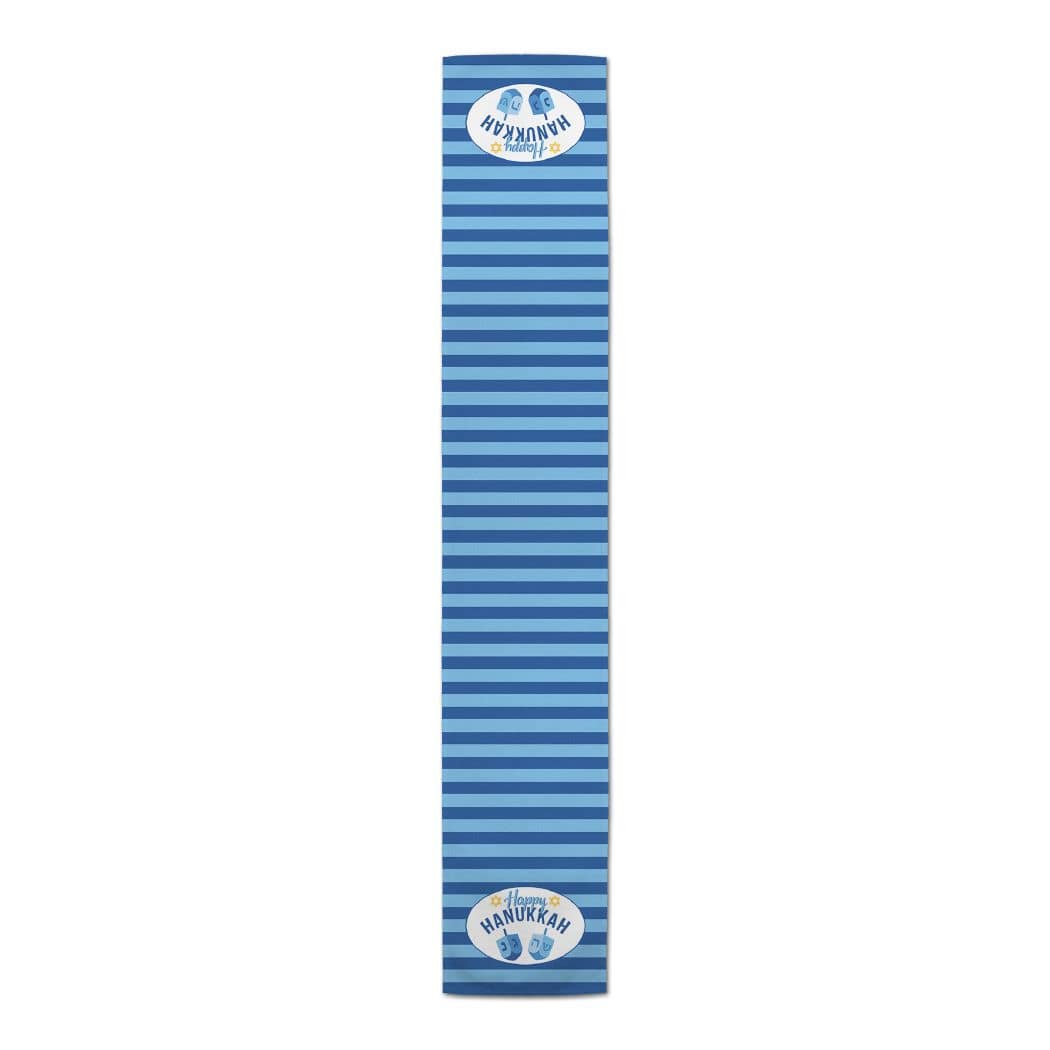 Happy Hanukkah Dreidel 16x90 Cotton Twill Runner