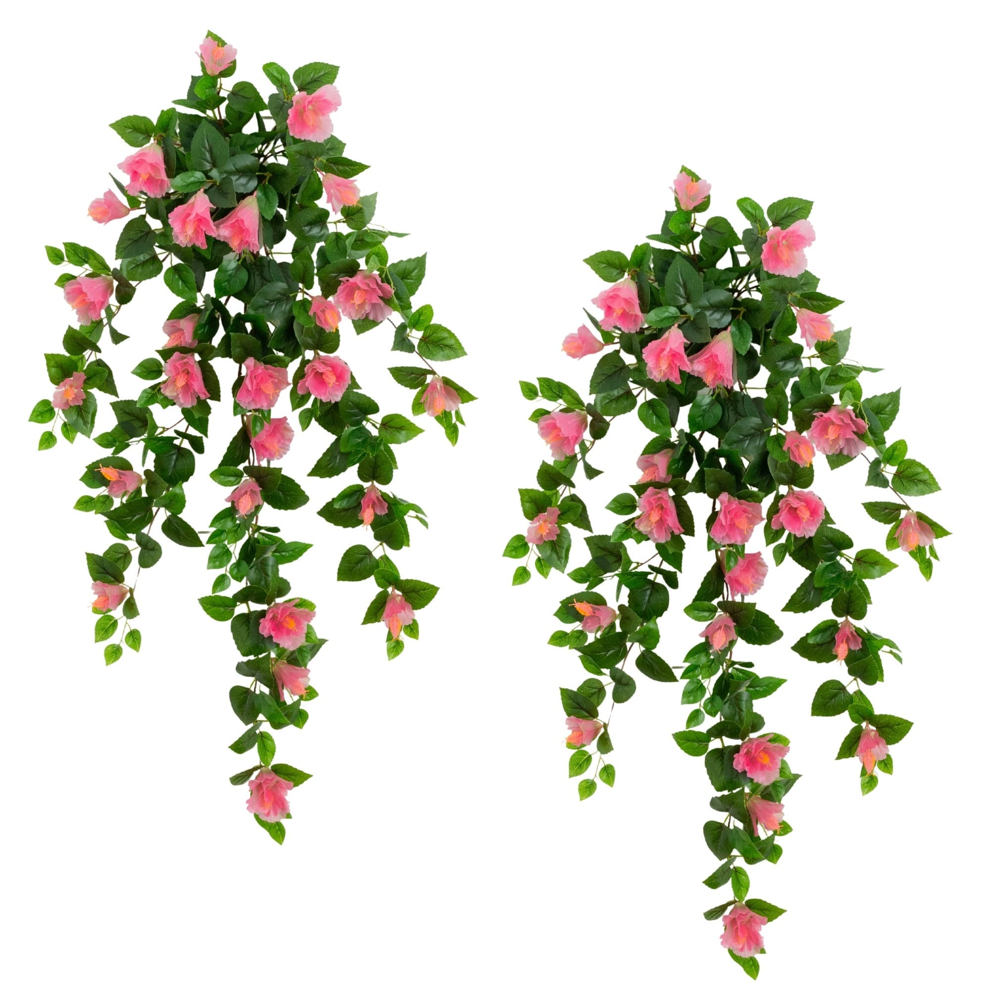 41" UV Resistant Artificial Hibiscus Hanging Plants