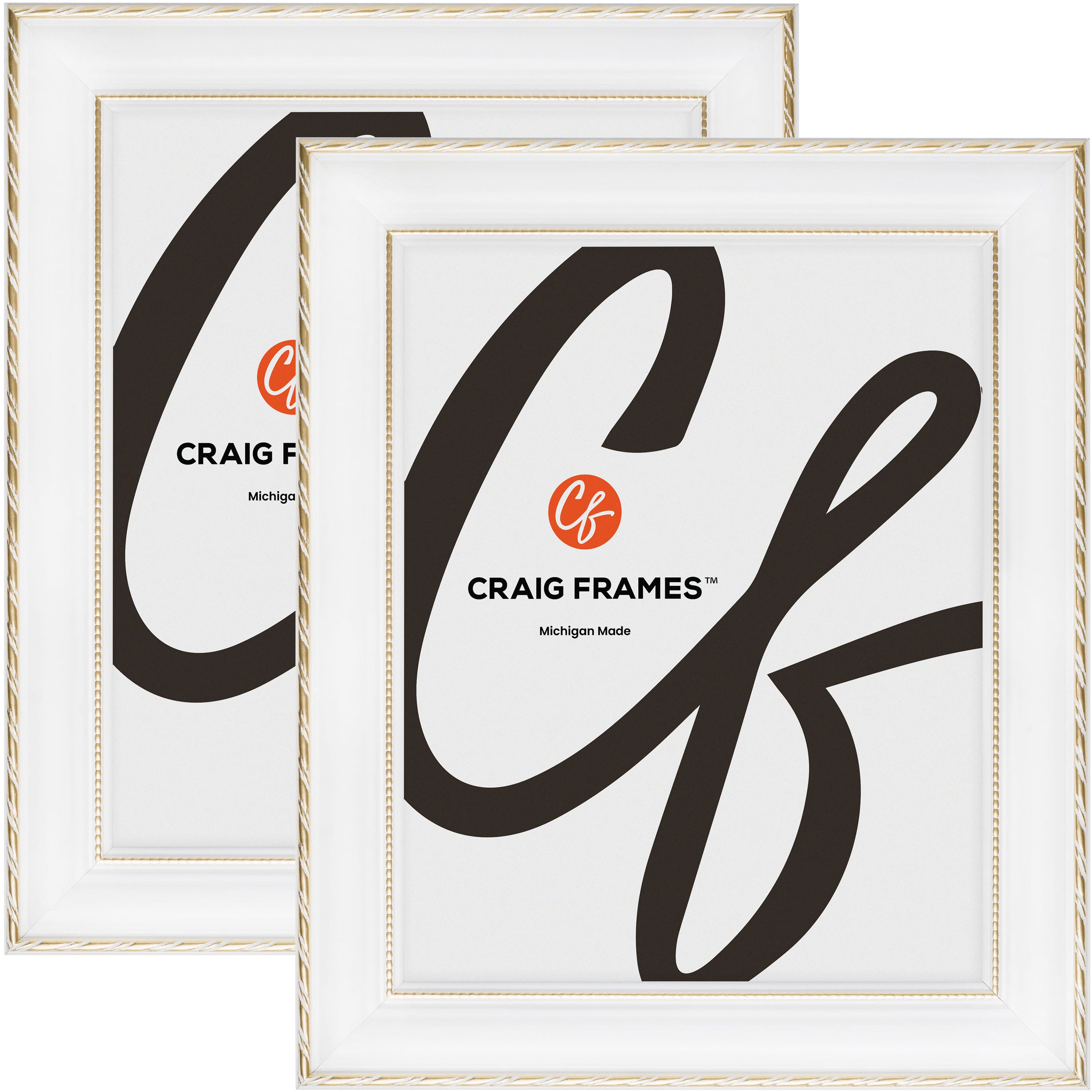 2 ct Craig Frames Victoria White and Gold Picture Frame in WhiteGold  26 x 34  Michaels&Acirc;