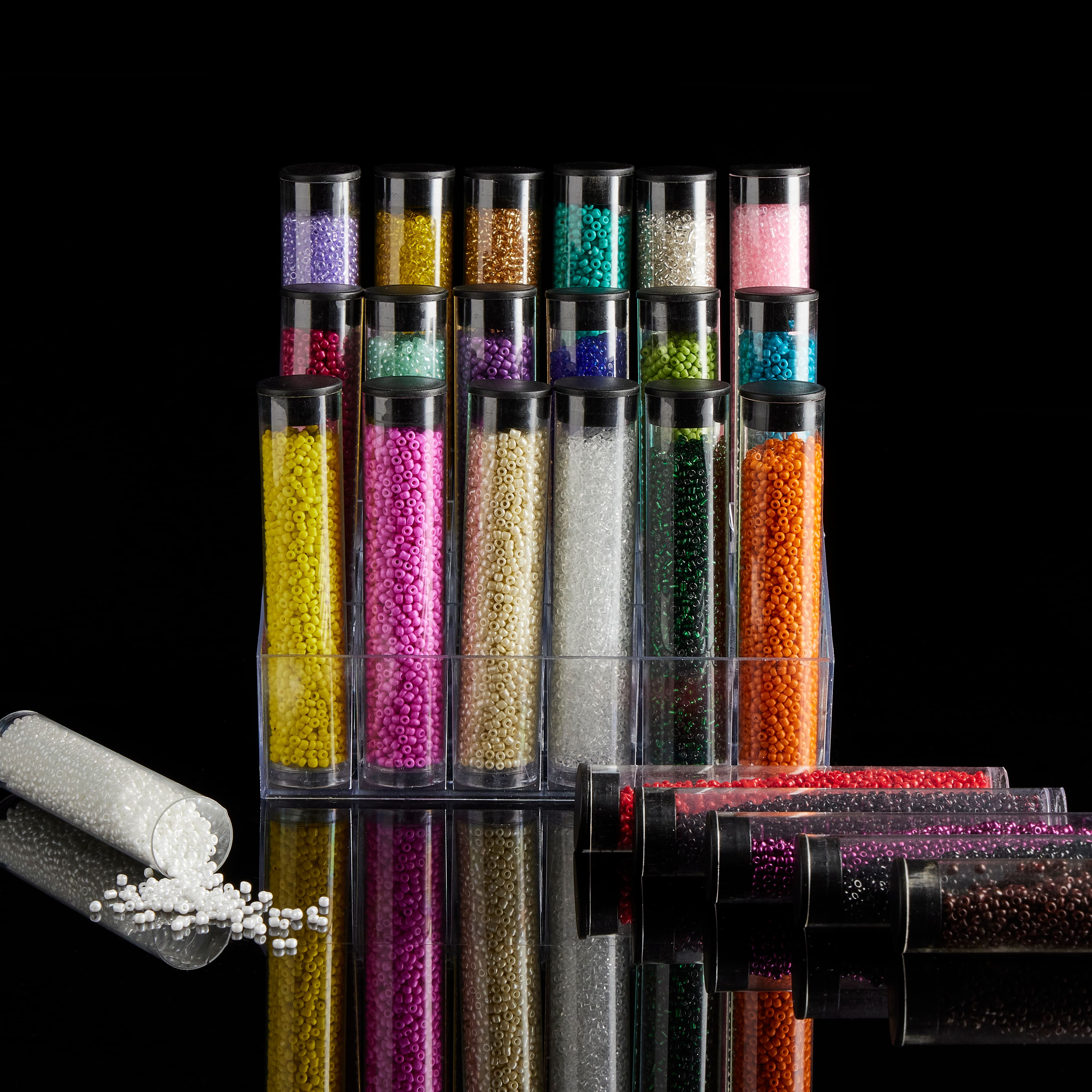 Multicolour Glass Seed Beads Set by Bead Landing™