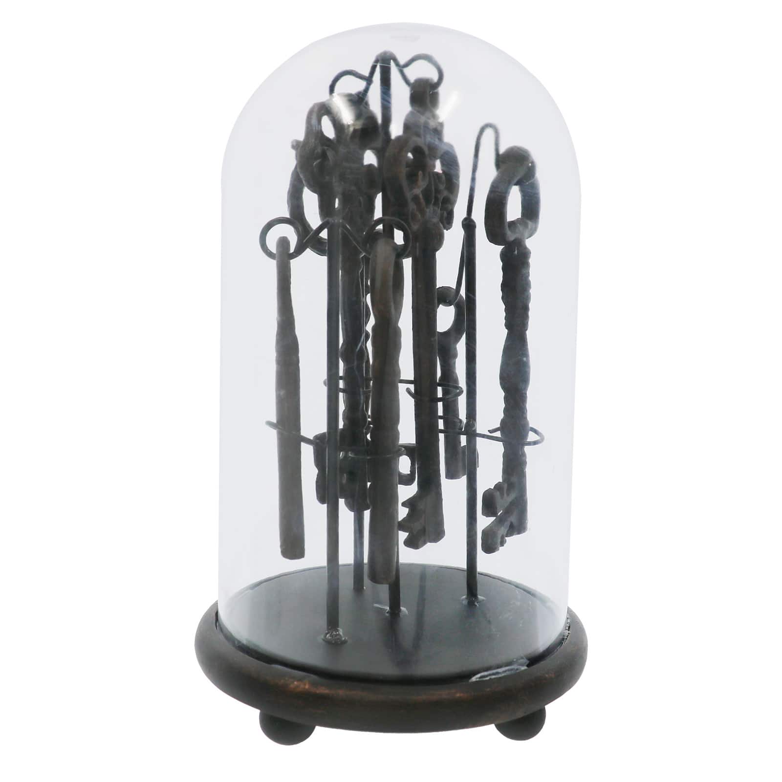 9.25" Skeleton Key Cloche Tabletop Décor by Ashland®