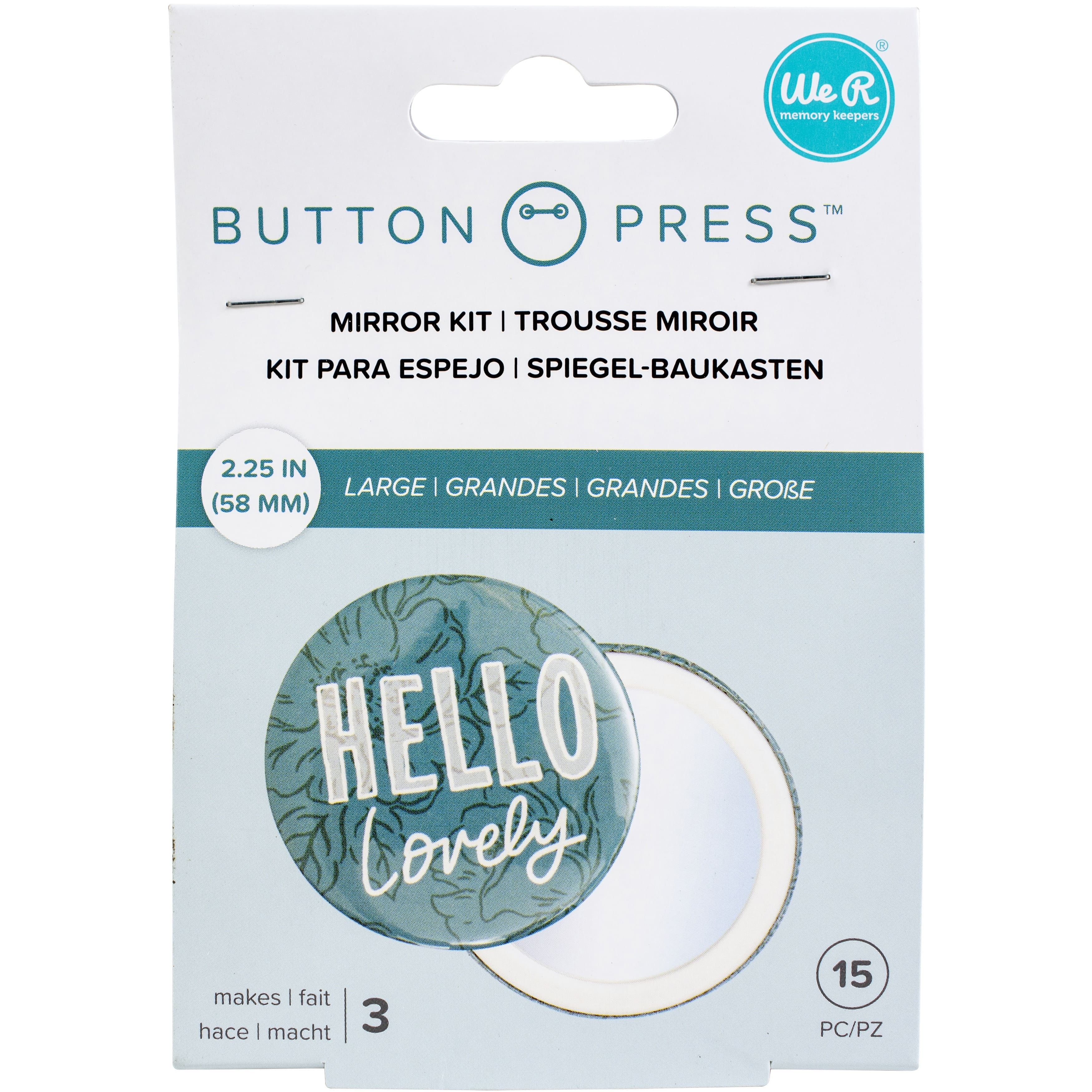 We R Memory Keepers® Button Press™ Adhesive Mirror Kit, Makes 3