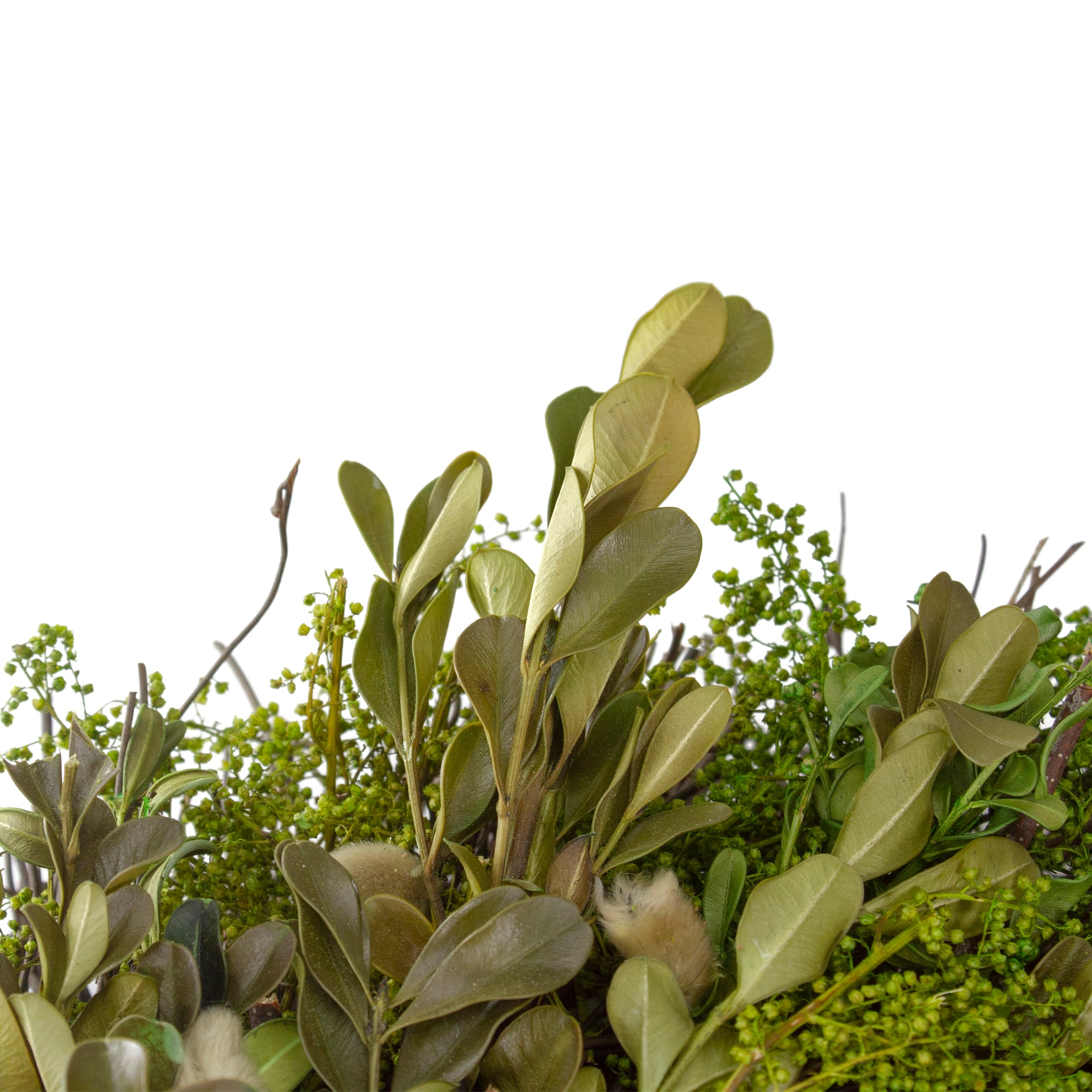 10" Mixed Foliage & Willow Bud Wreath