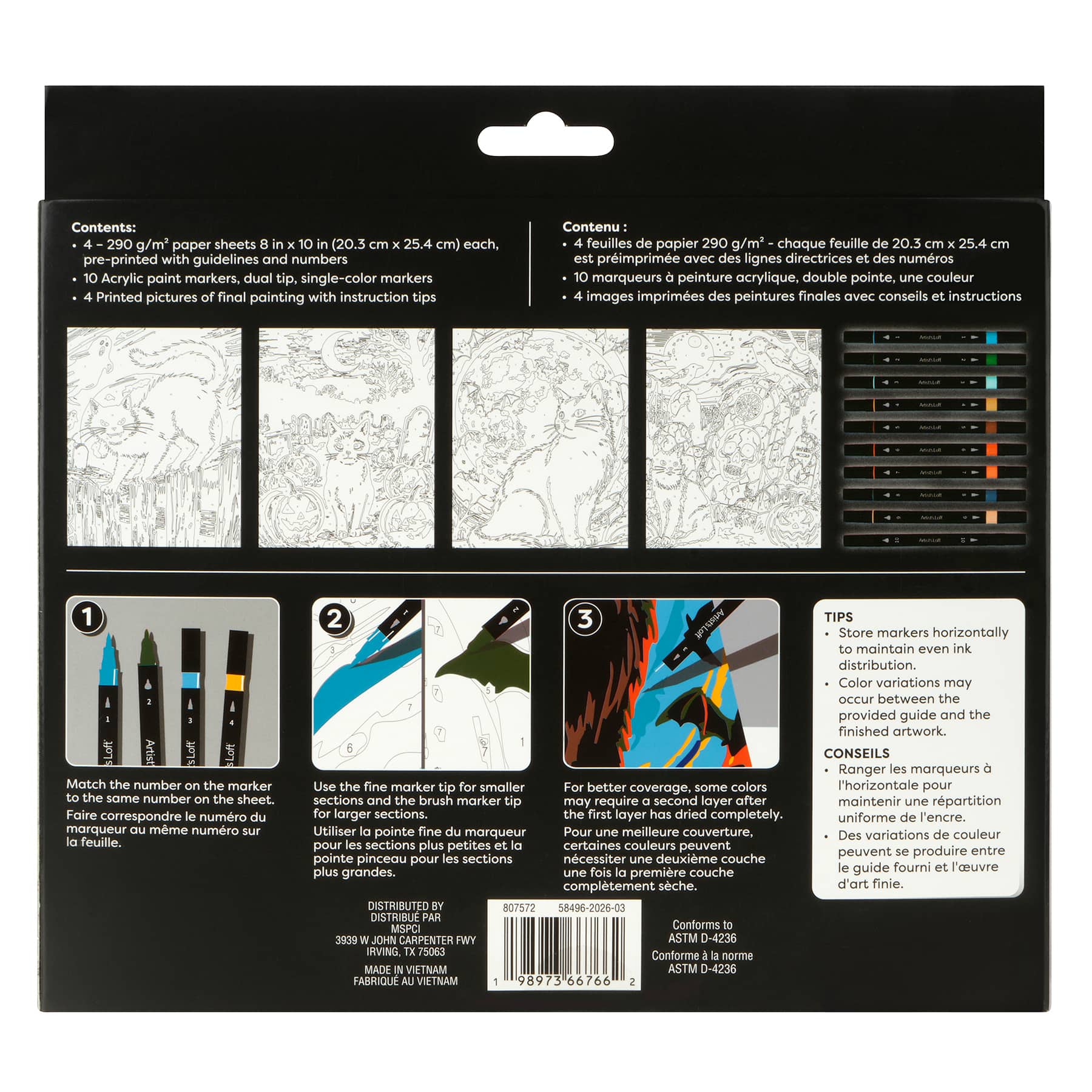 Black Cats Paint Marker-by-Number Kit by Artist's Loft®