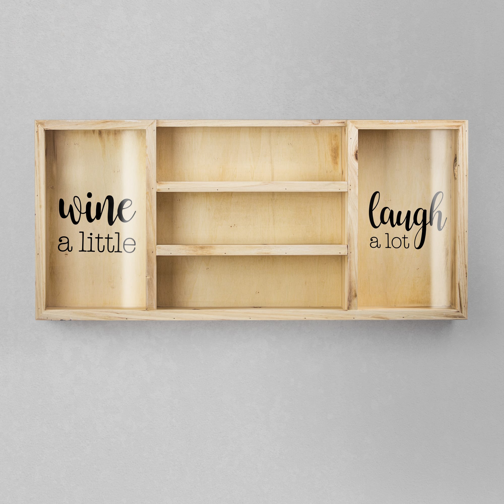 Wall Mounted Wooden Wine Rack & Cork Holder