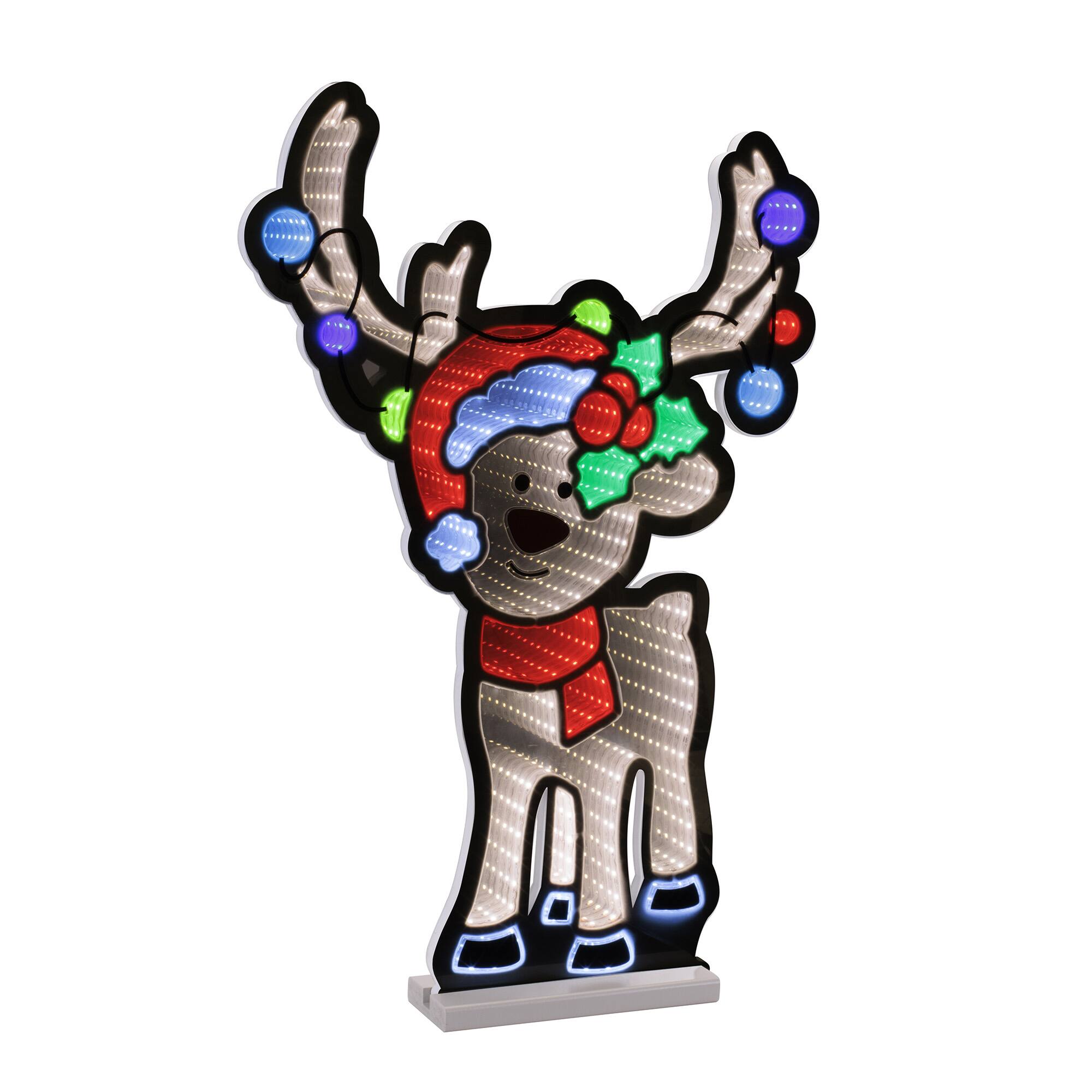 Melrose 23.75" Reindeer with Holiday Lights EkkoLight