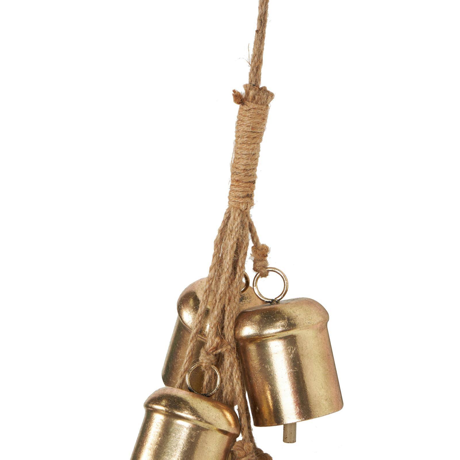 25" Gold Metal Cascading Cluster Decorative Bells