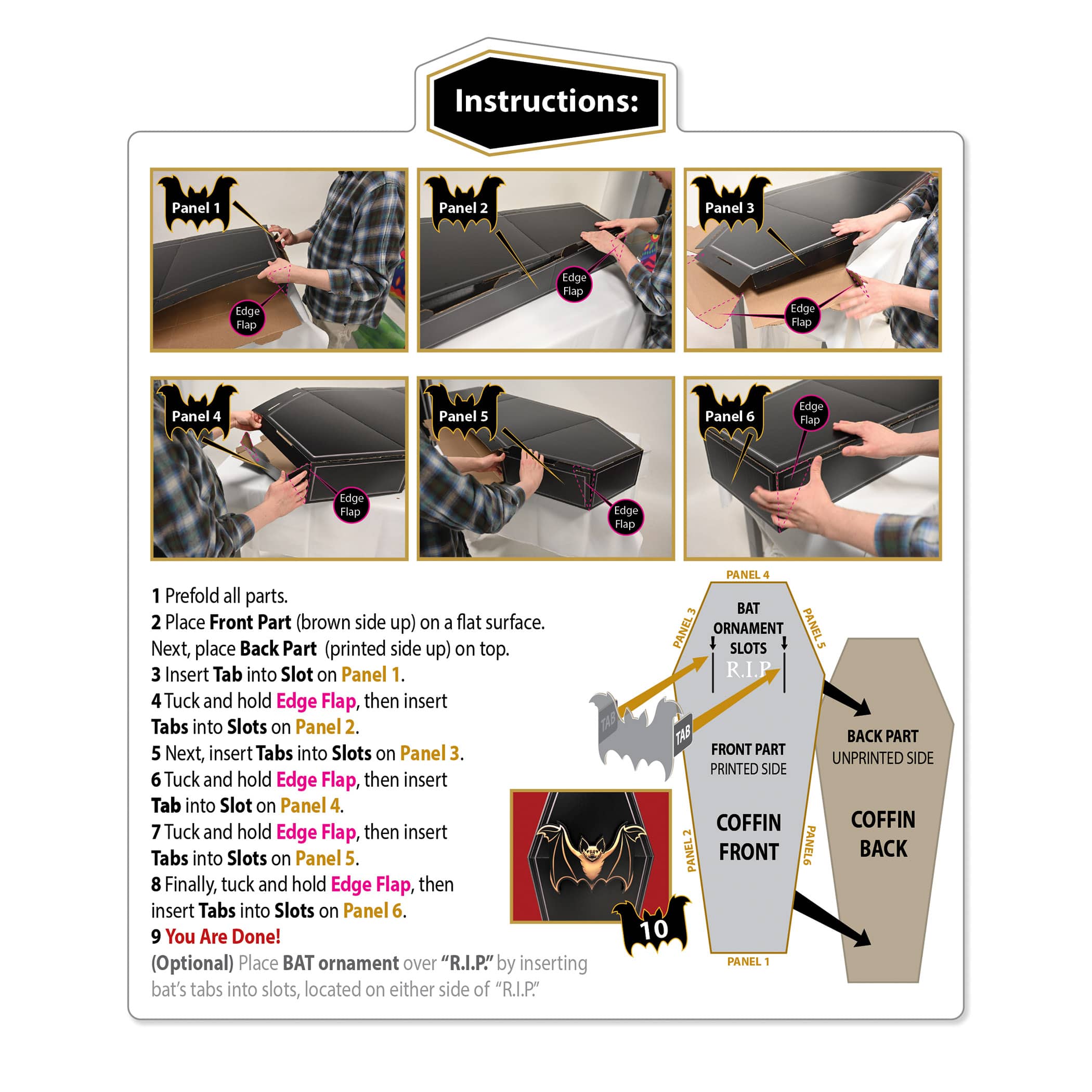 Beistle 3D Carboard Coffin Prop