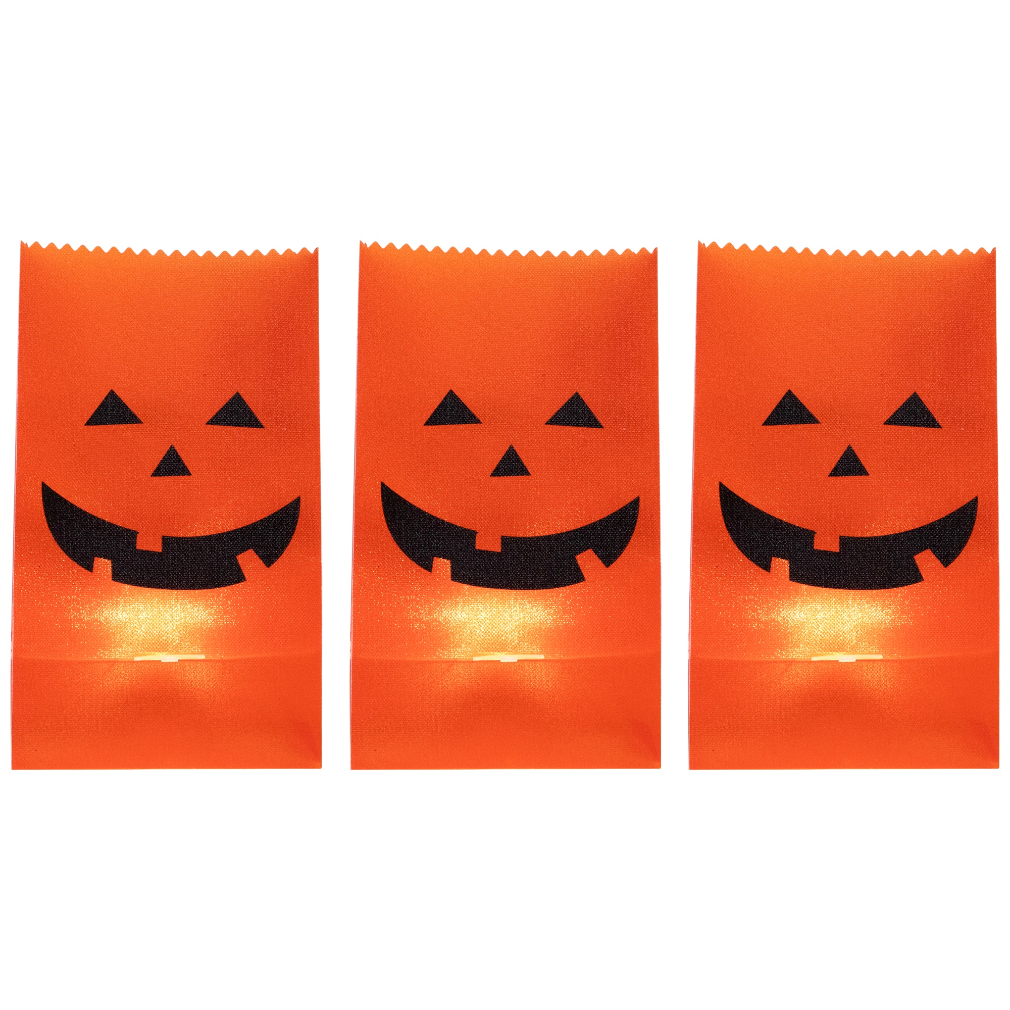 Jack-O-Lantern Halloween Luminary Pathway Markers Set