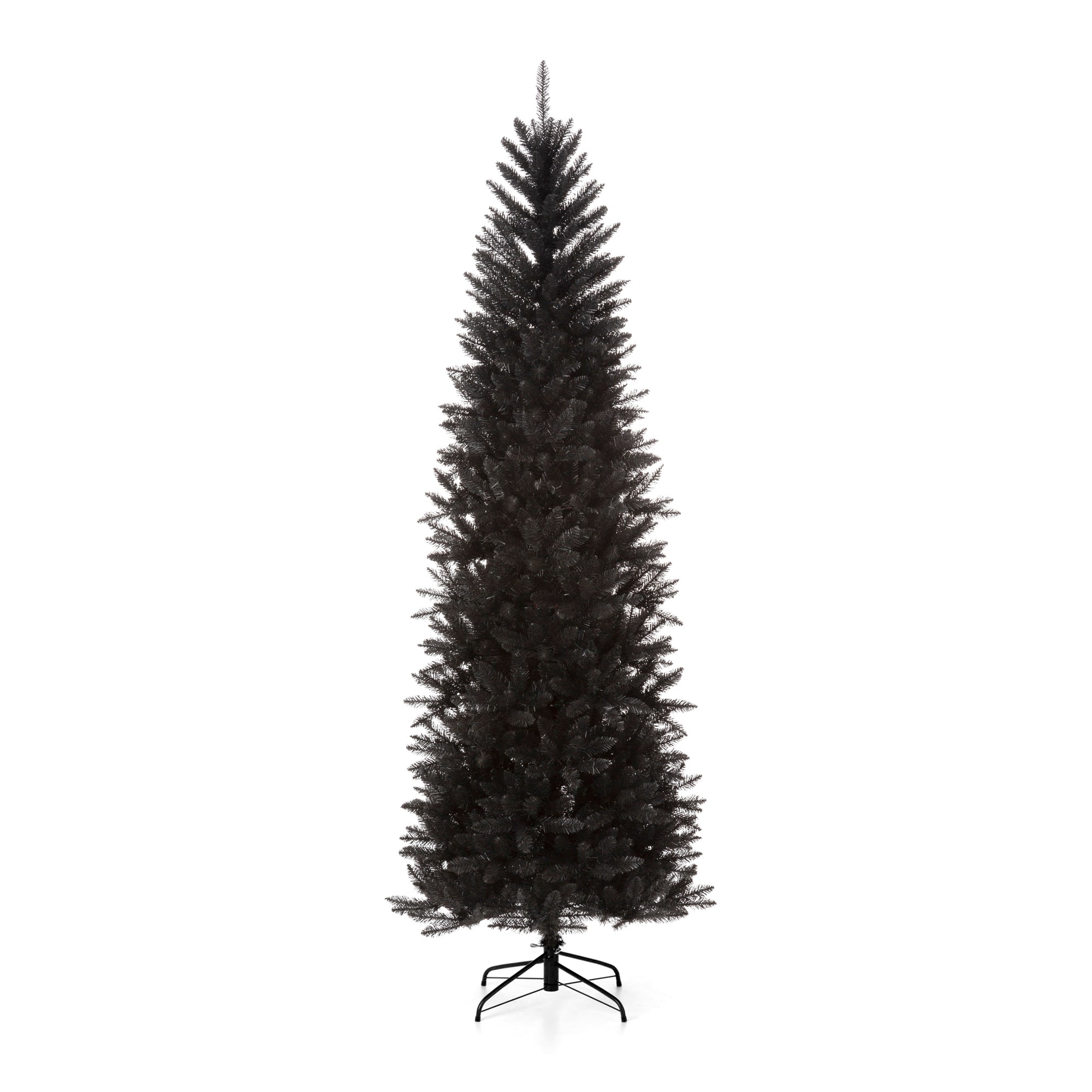 7.5ft. Unlit Black Tinsel Artificial Christmas Tree