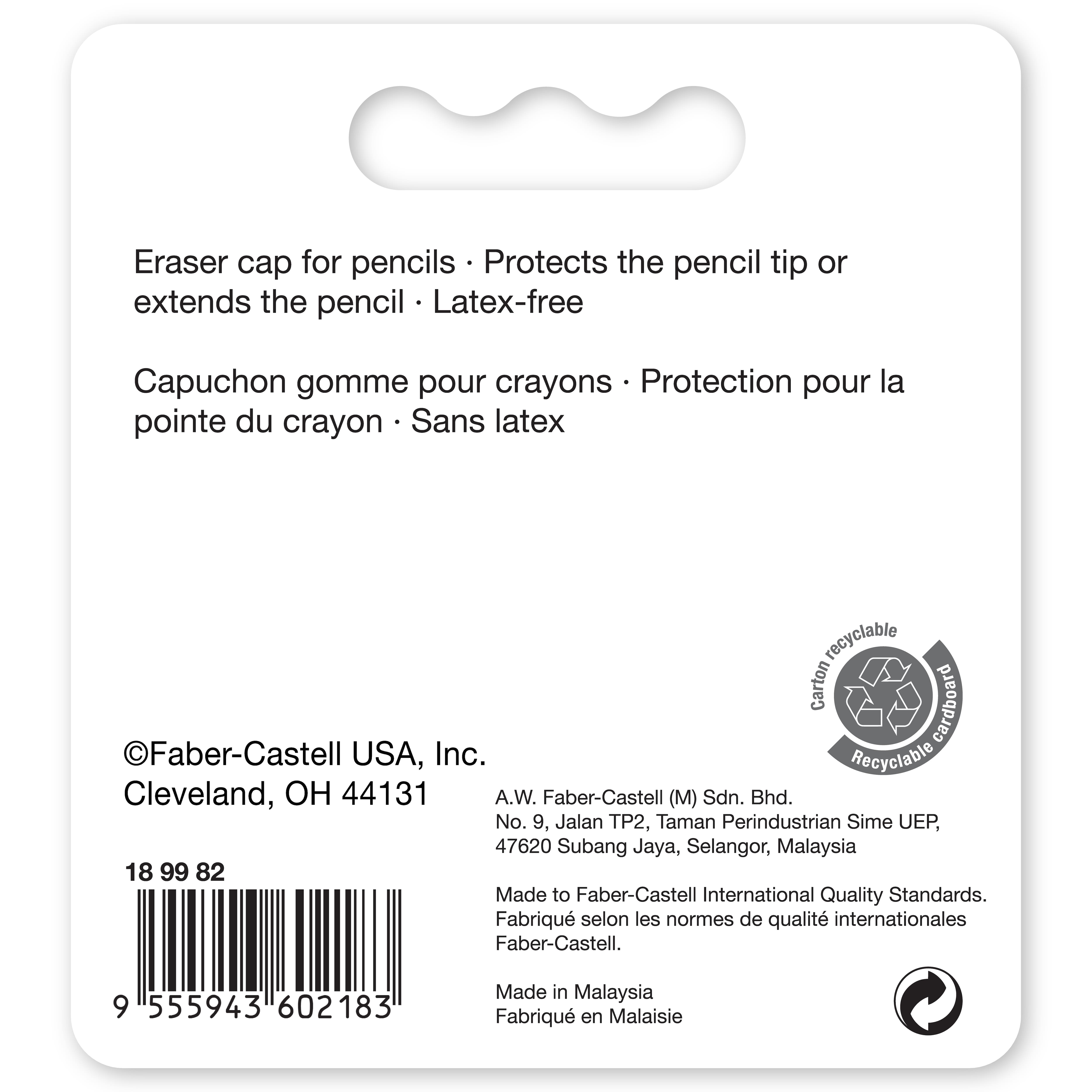 Faber-Castell® Grip Eraser Caps, 2ct.