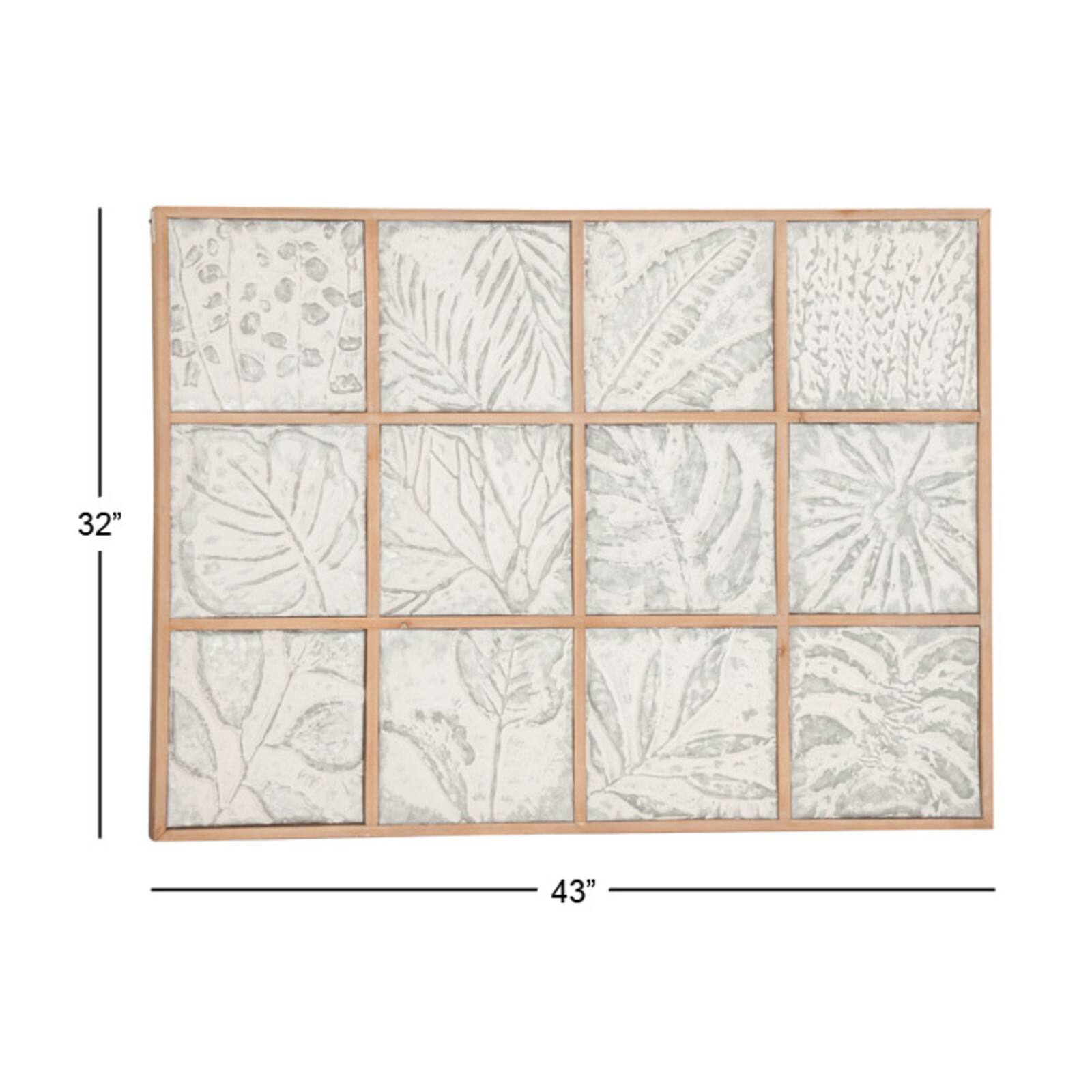 Grey Iron Farmhouse Wall Art, 32" x 43" x 1"