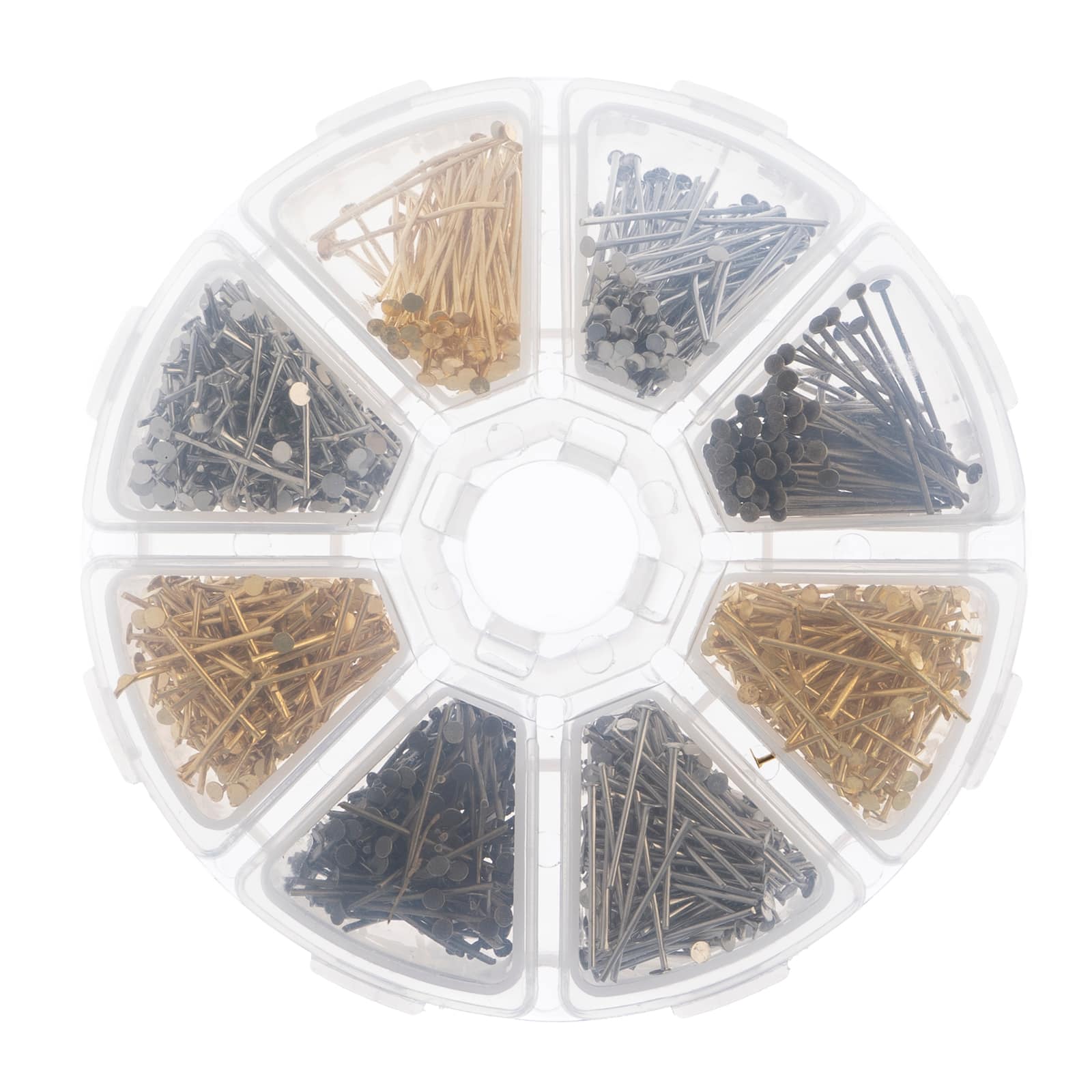 John Bead Head Pins Assortment Round 8 Slot Jewelry Findings & Making Kit, 1030ct.
