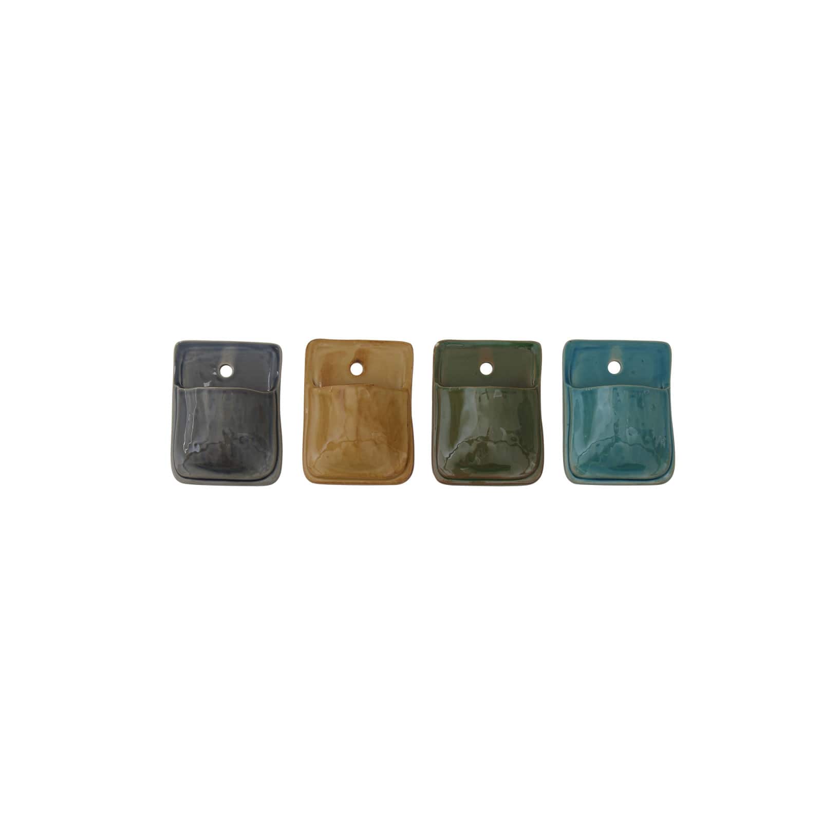 Hello Honey® 6" Small Pocket Terracotta Wall Planter Set