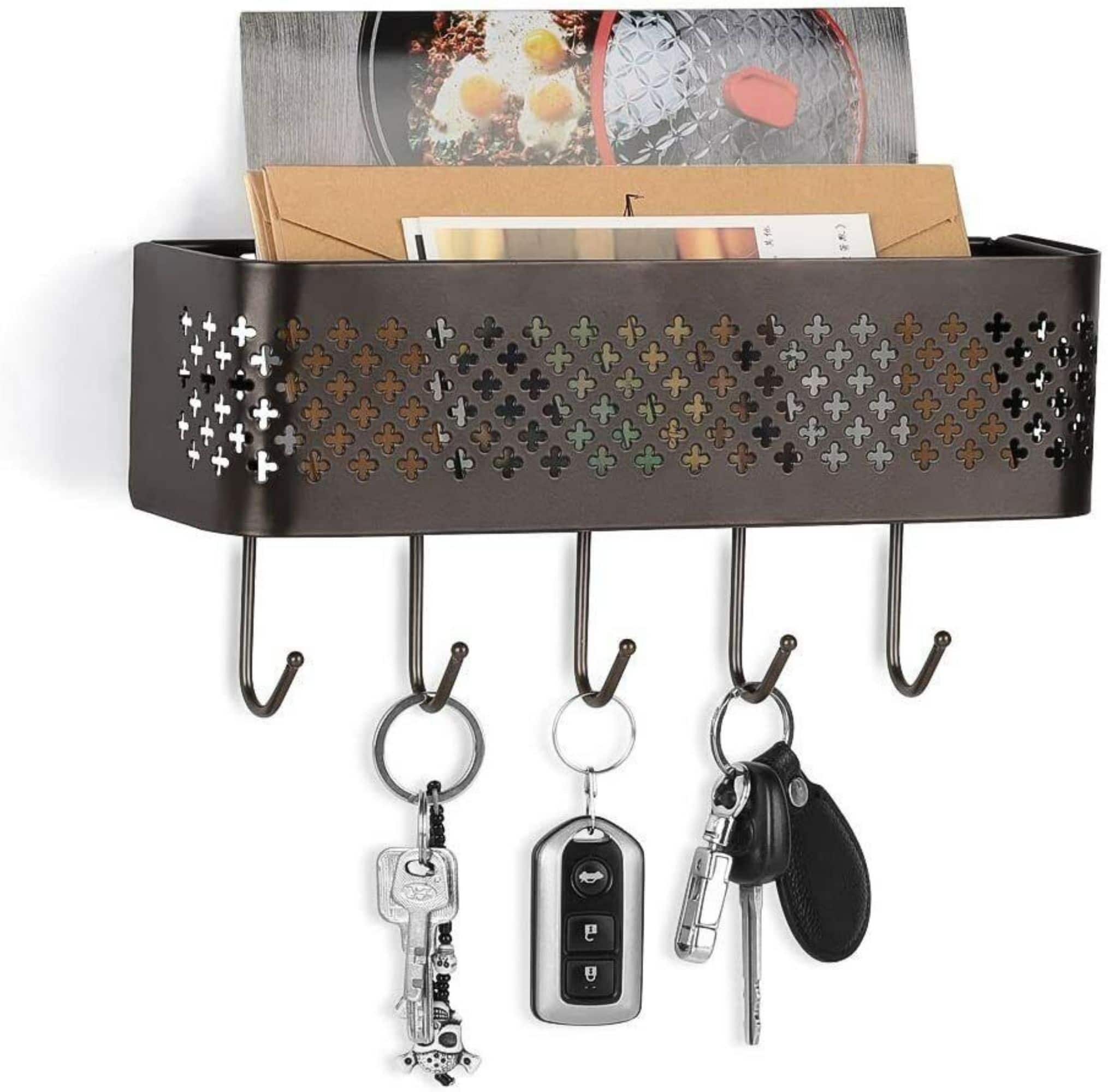 NEX™ Brown Wall Mount Metal Letter Holders Basket