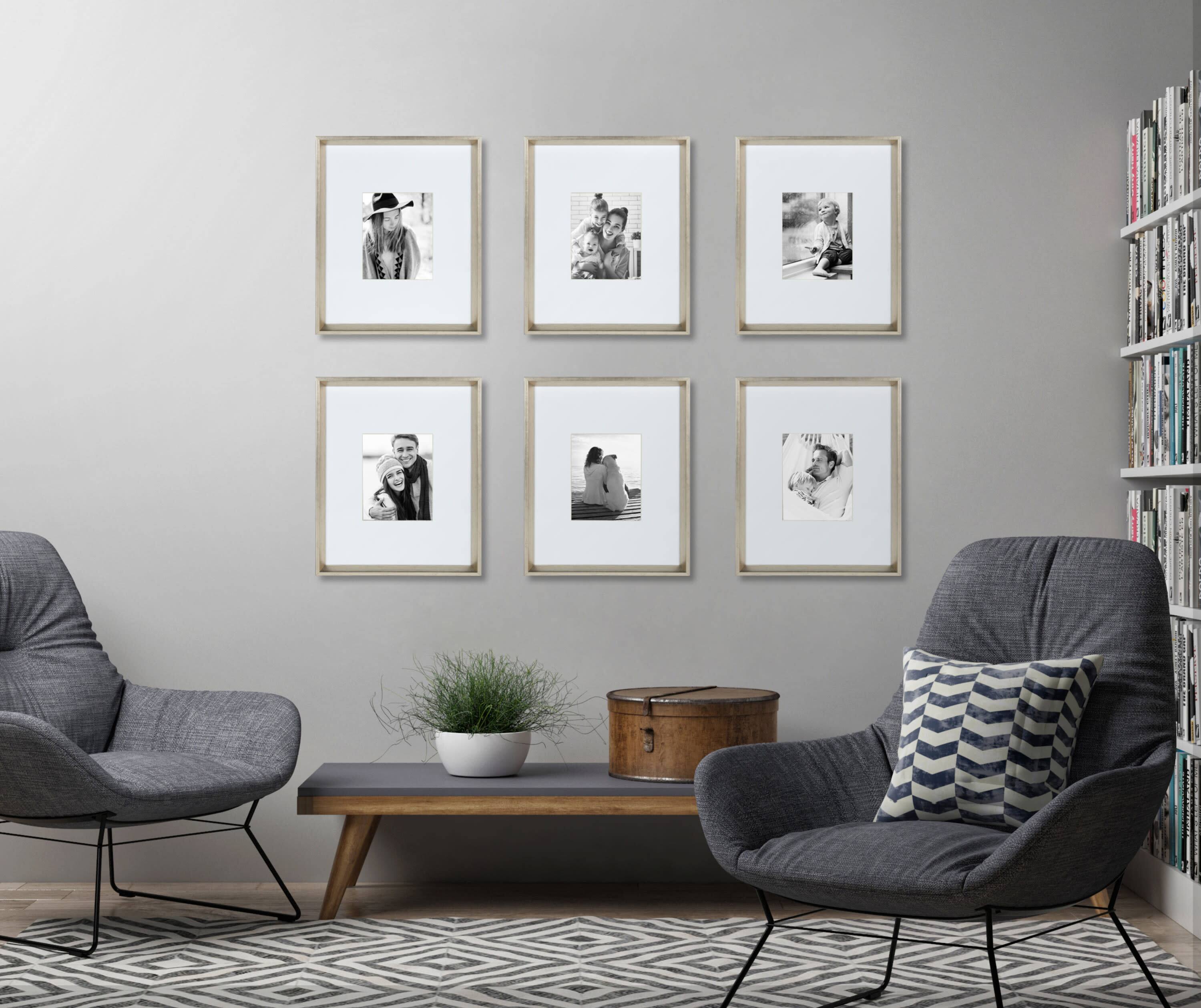 Kate and Laurel 16" x 20" Calter Photo Frames with 8" x 10" Mat