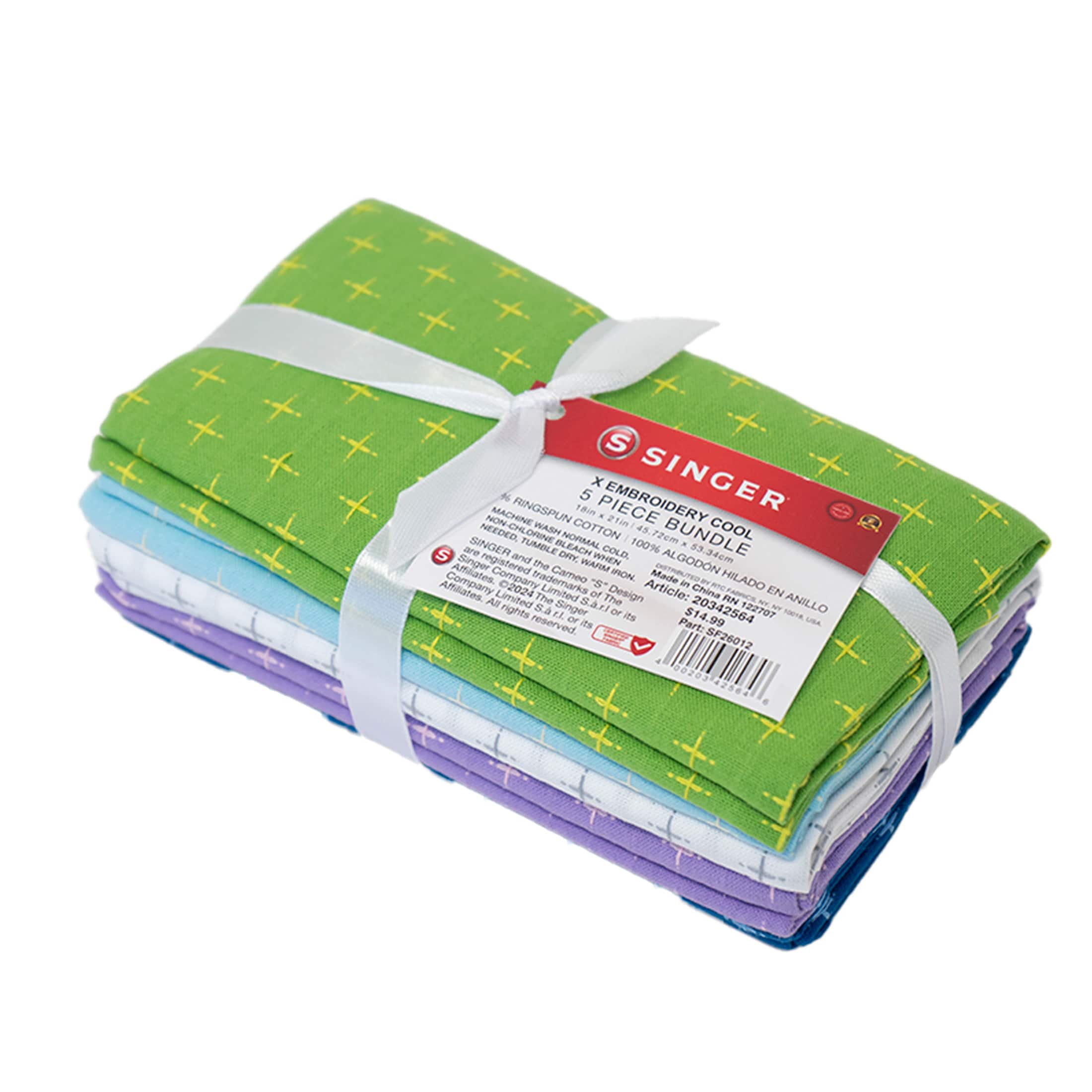 SINGER X Embroidery Cool Cotton Fabric Bundle