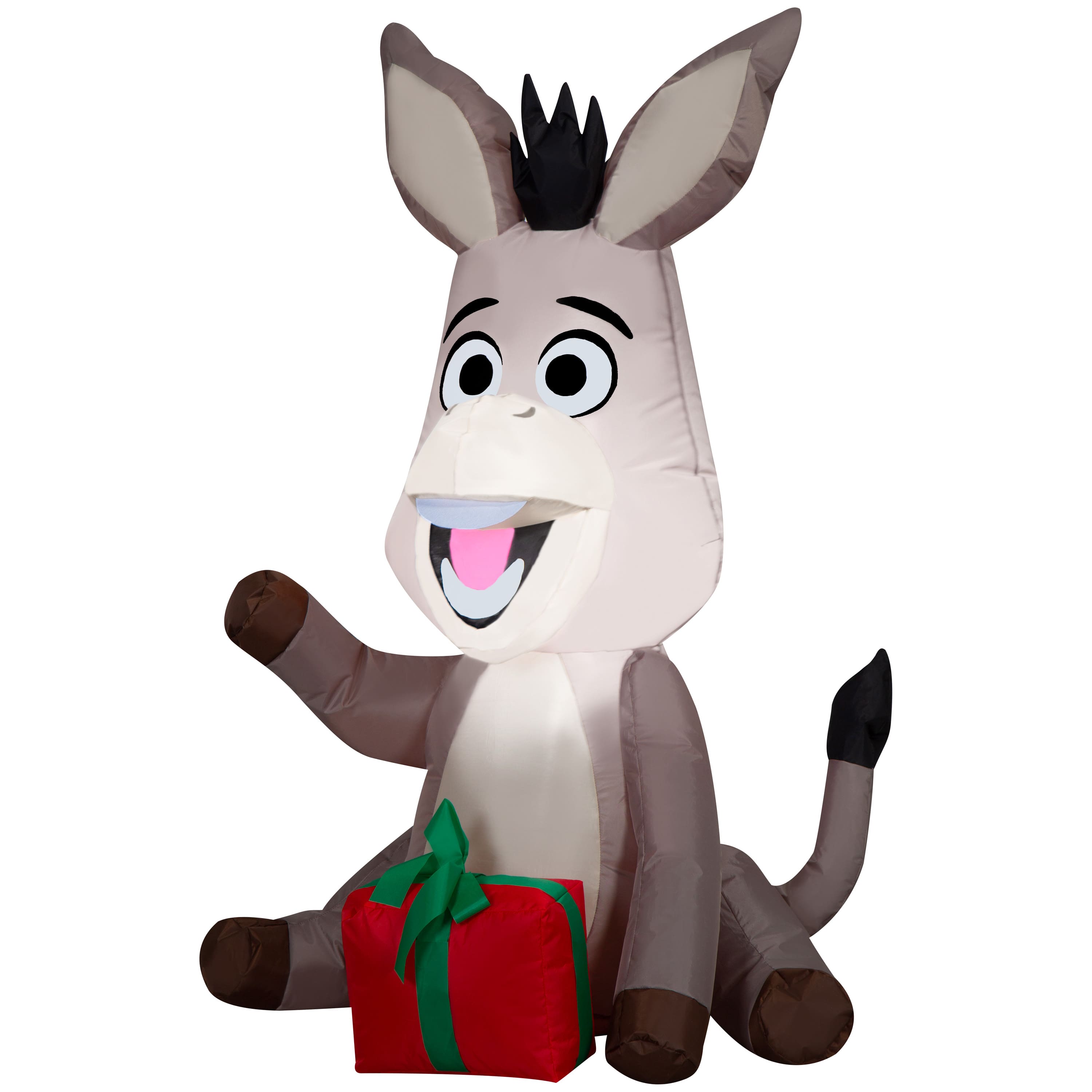 3.5Ft Airblown® Universal Donkey with Present from Shrek Christmas Light Scene By Gemmy Industries | 3.5 ft | Michaels®