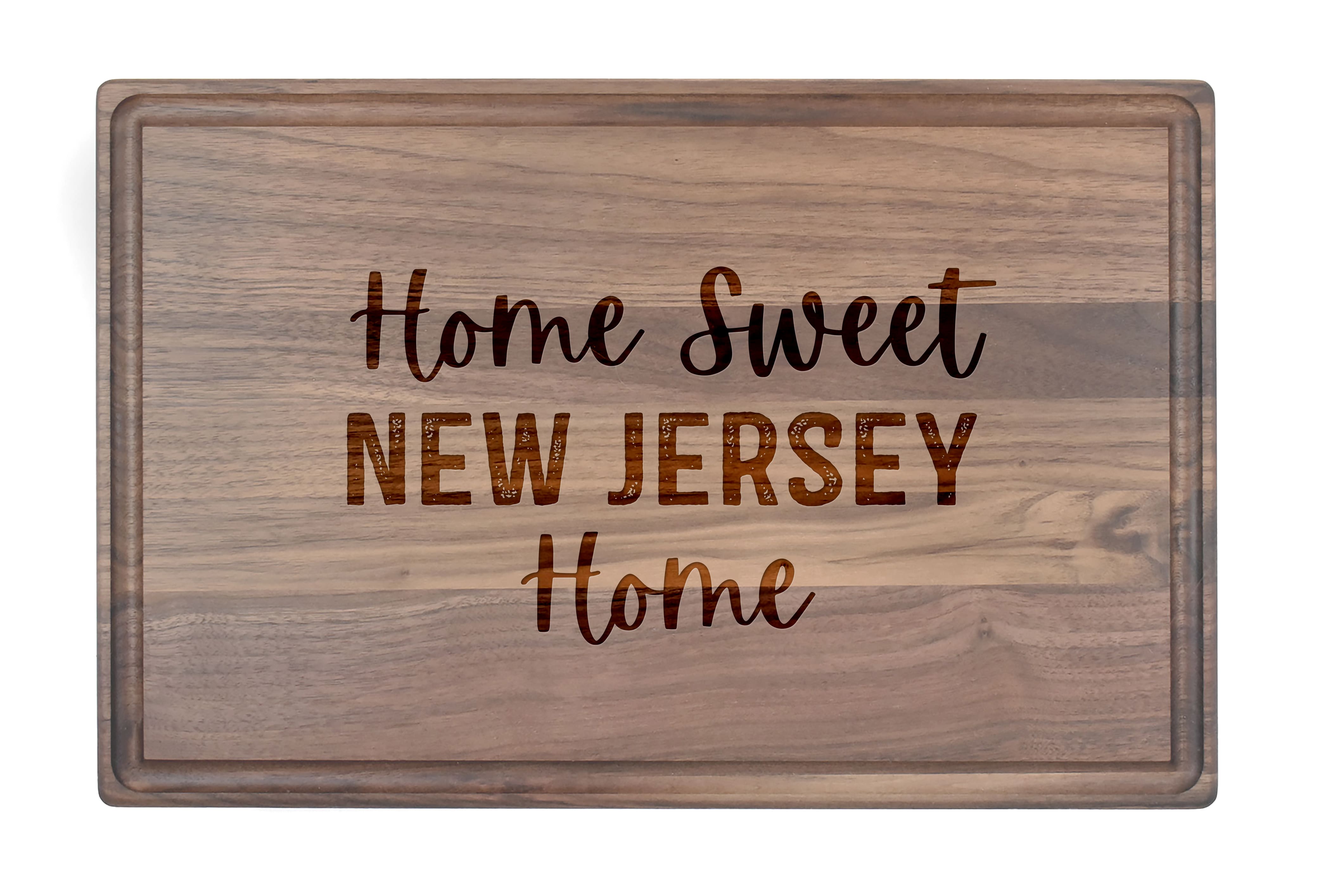 Home Sweet State Home 17" x 11" Walnut Cutting Board