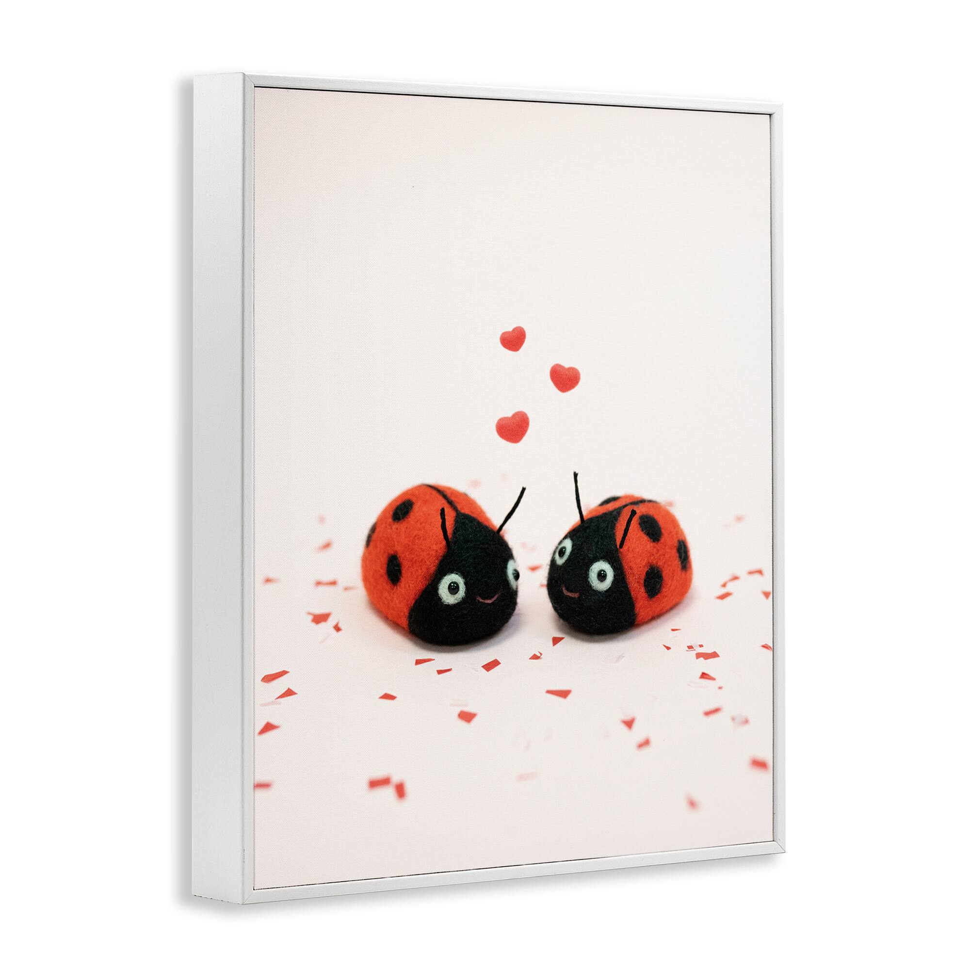 Stupell Industries Ladybugs Valentine's Hearts Framed Giclee Art